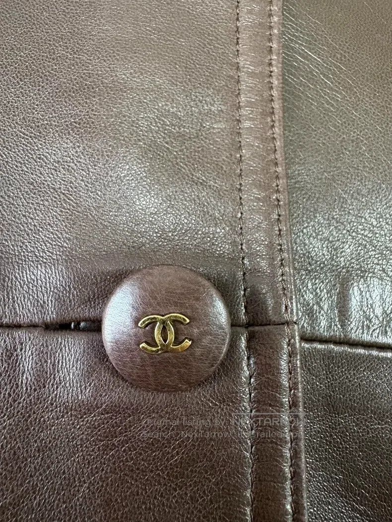 Chanel Chanel 94A Chocolate Brown Lambskin Sleeveless Dress Size M / US 6-8 / IT 42-44 - 4 Thumbnail