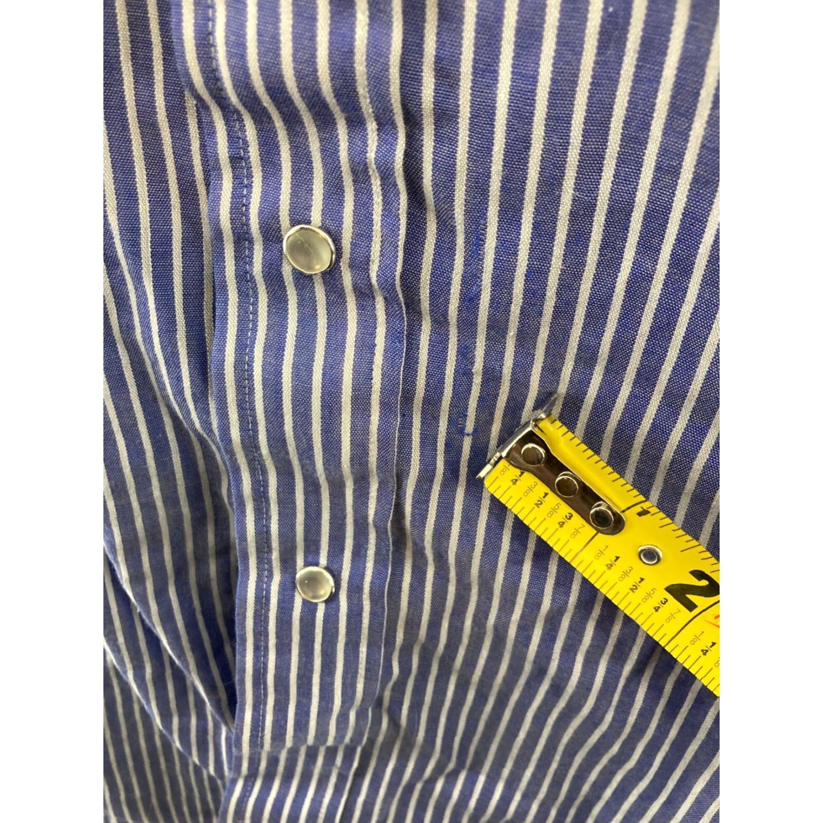 Stetson VINTAGE Stetson Shirt Mens Medium Blue Stripe Cowboy Button Down Long Sleeve USA Made Mens Size US M / EU 48-50 / 2 - 7 Thumbnail