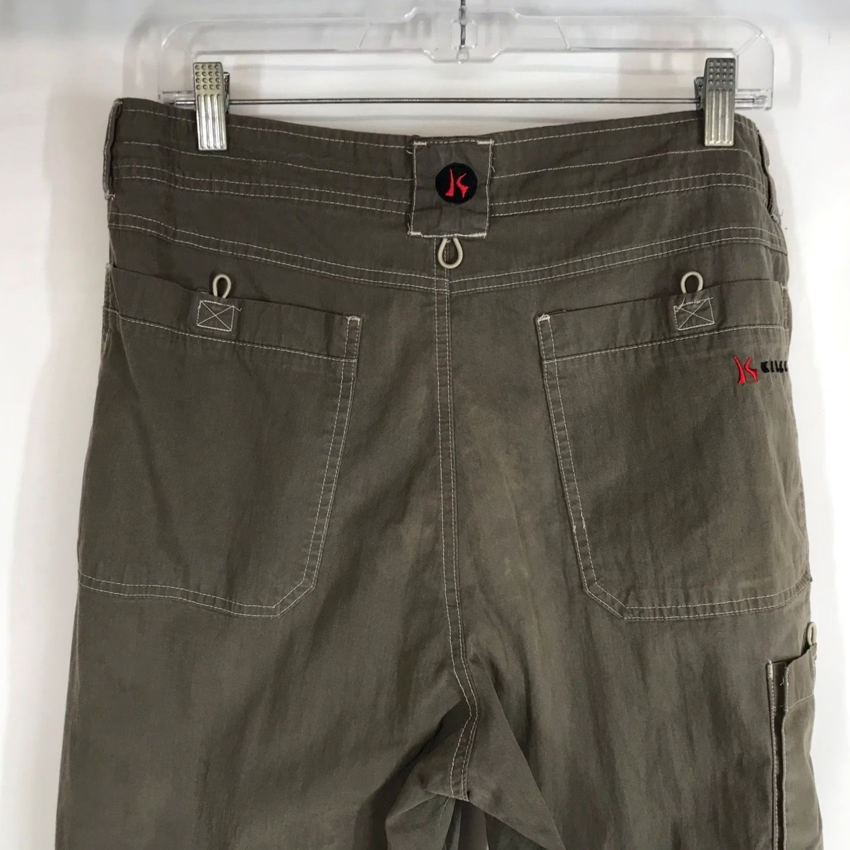 Olive Killik Mens Cargo Shorts Olive Green Size 32 Outdoor Casual Zip Pockets Size US 32 / EU 48 - 5 Thumbnail