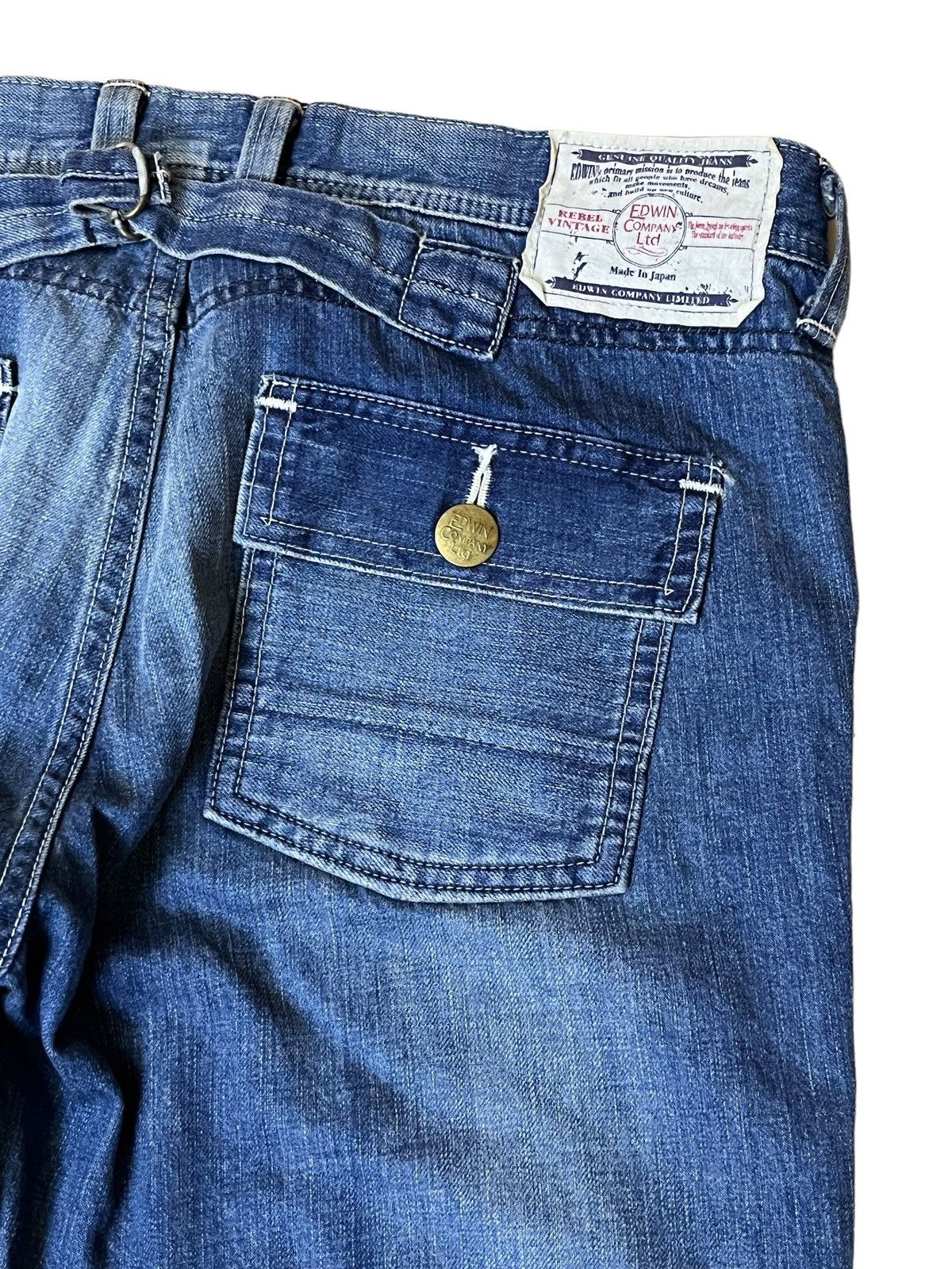 Edwin FLARE🔥EDWIN REBEL VINTAGE BUSHPANT LOW RISE FLARED JEANS Size US 34 / EU 50 - 7 Thumbnail