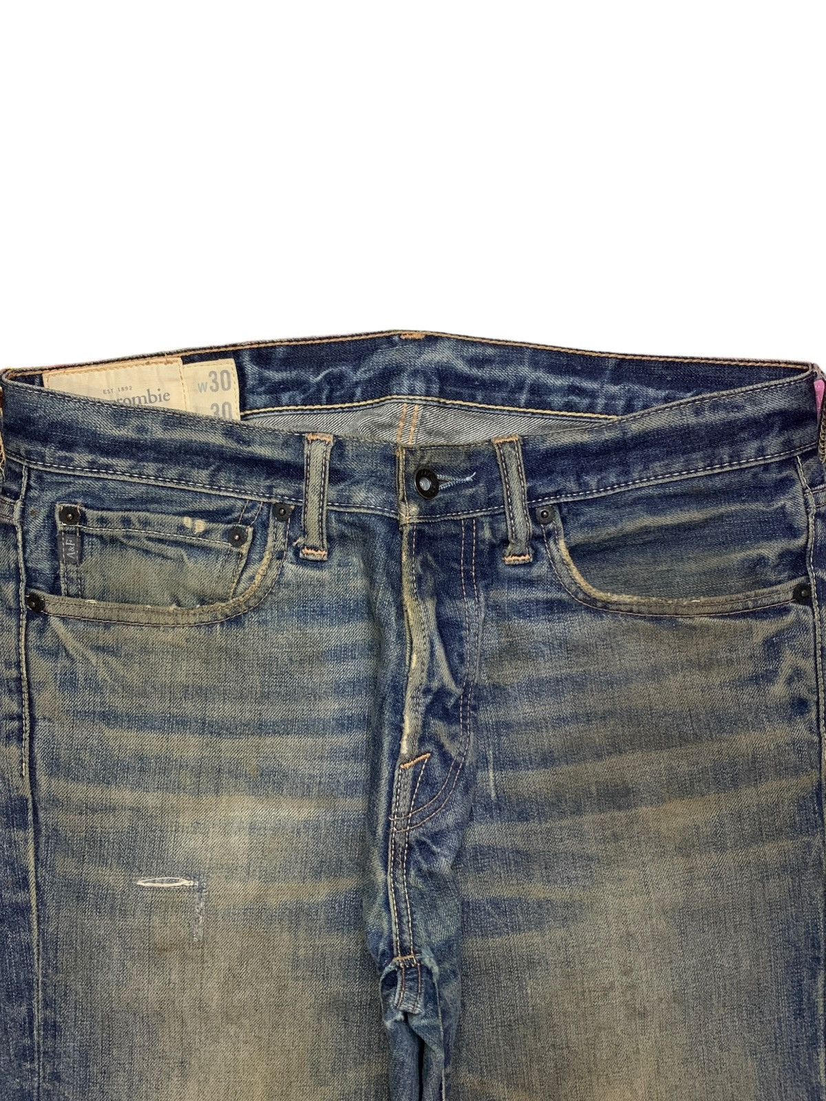 Abercrombie & Fitch Vintage Abercrombie Rusty Wash Distressed Flare Jeans 32x31 Size US 32 / EU 48 - 4 Thumbnail
