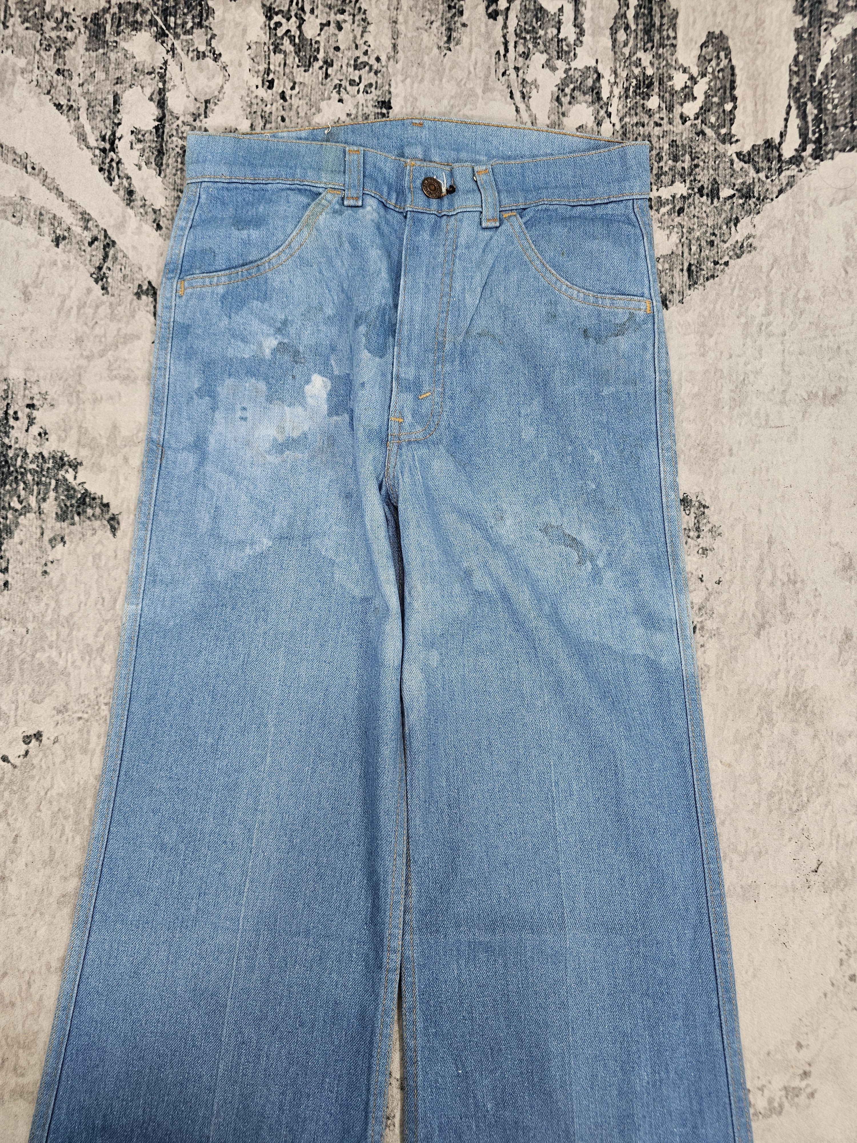 Levi's Vintage Clothing Vtg 70's LEVIS Boot Cut Flare Bleach Jeans Made In USA L0553 Size US 28 / EU 44 - 7 Thumbnail