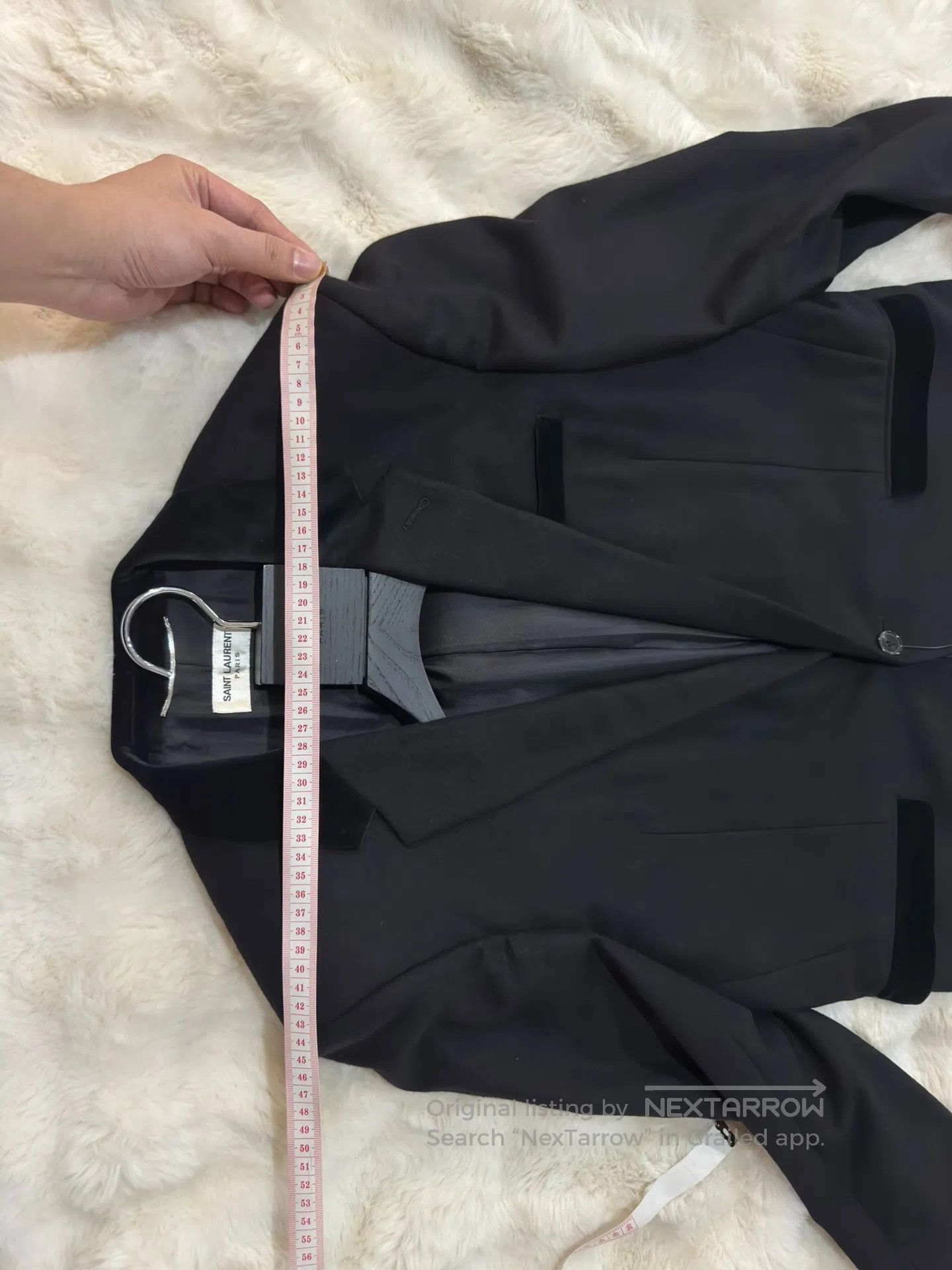 Saint Laurent Paris Saint Laurent Paris Wool and Velvet Blazer| Size US M / EU 48-50 / 2 - 6 Thumbnail