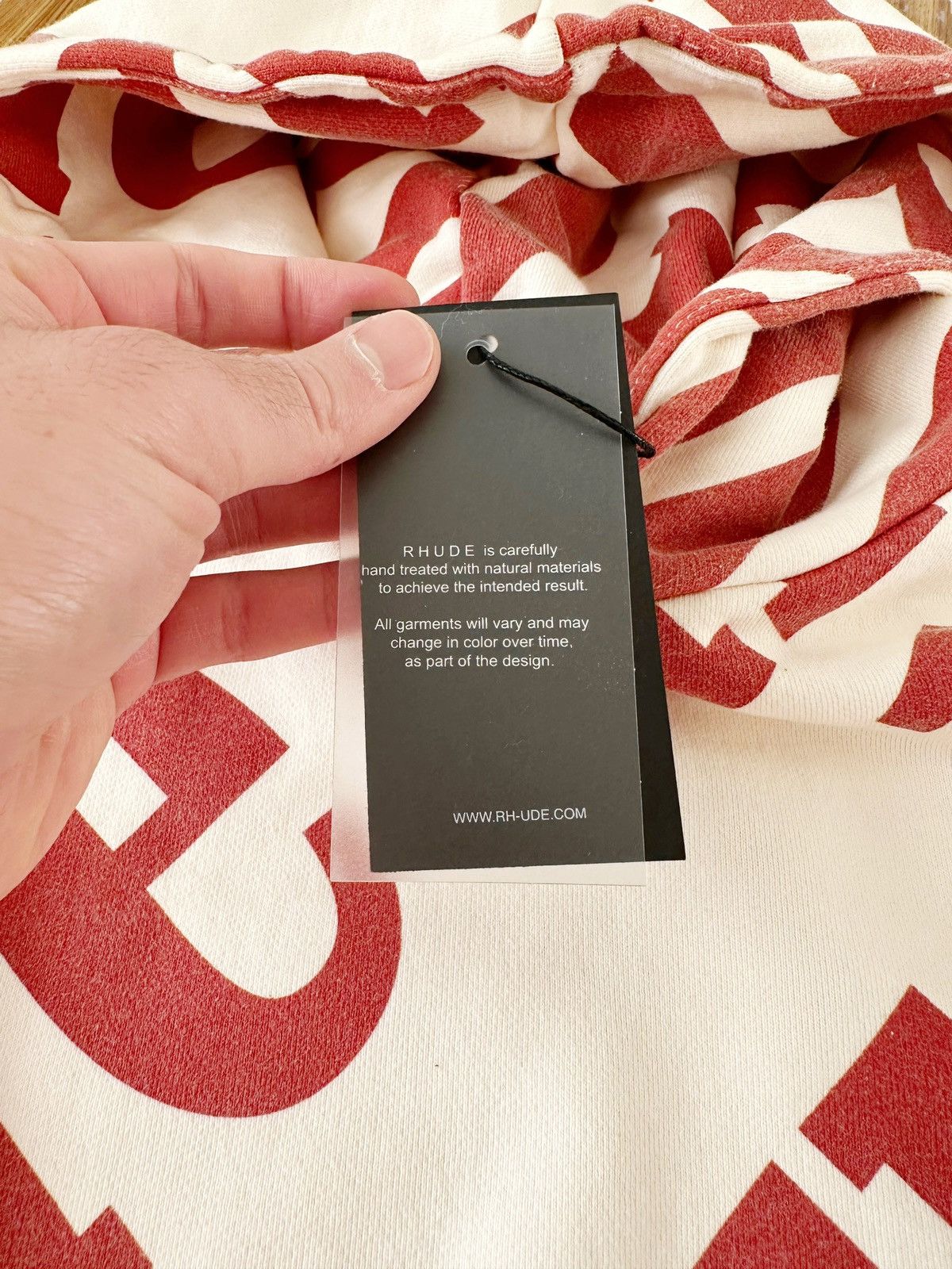 Rhude All Over Print White/Red Hoodie Size US L / EU 52-54 / 3 - 7 Thumbnail