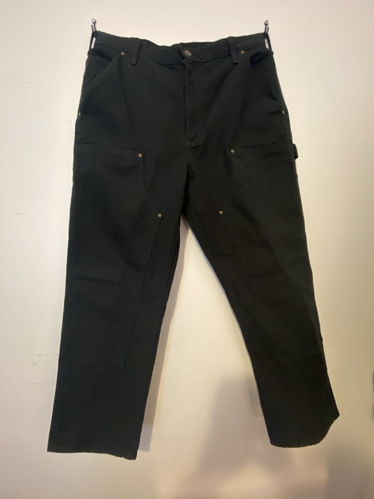 image of Carhartt Double Knee Trousers in Black, Men's (Size 34)