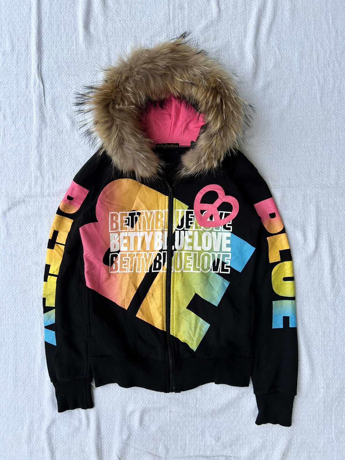 If Six Was Nine 💸BINDINGOFFER💸Fur hoodie betty blue love poem style lgb Size US S / EU 44-46 / 1 - 1 Thumbnail