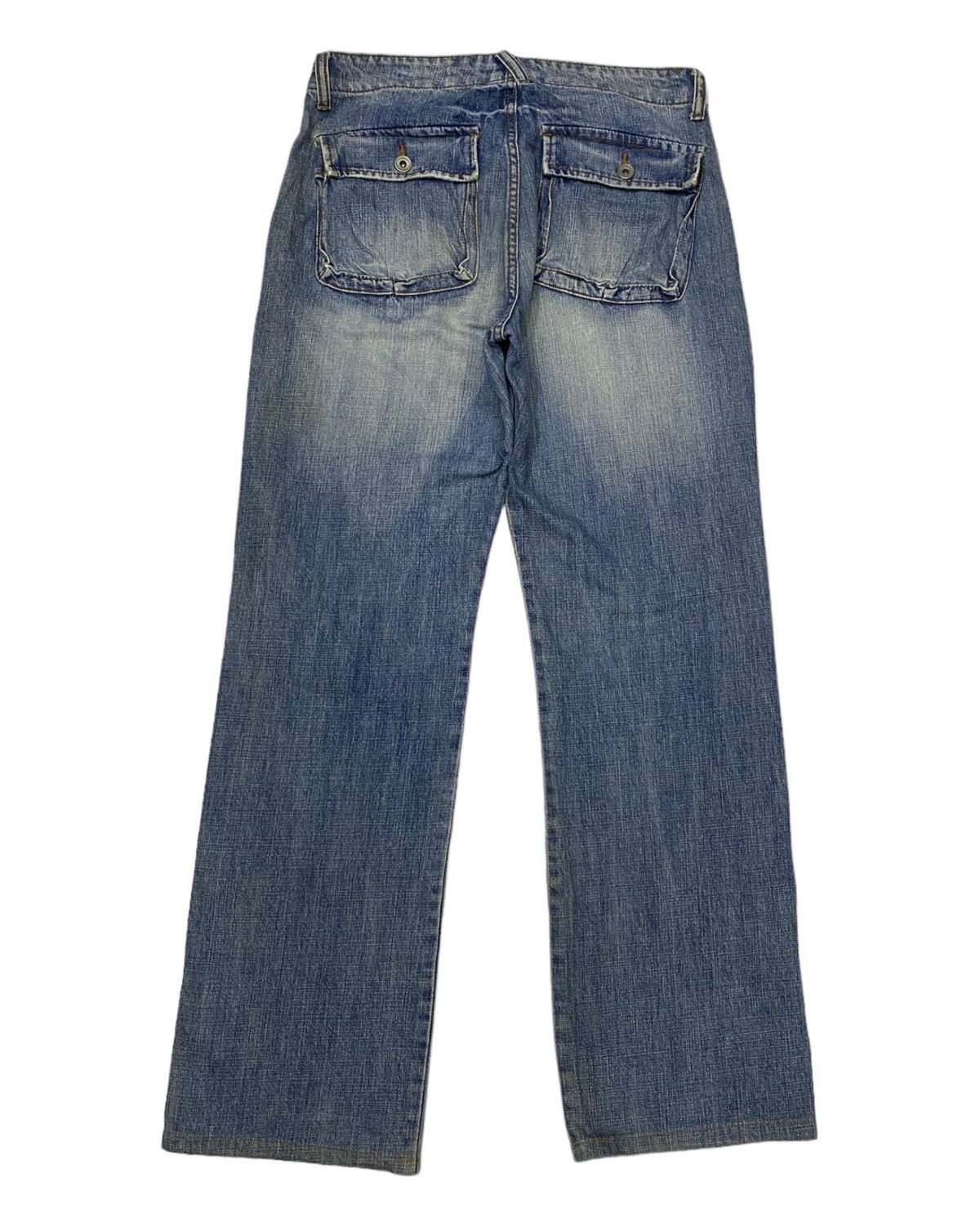 Japanese Brand × Sassafras 🔥GLOBAL WORK WIDE DISTRESSED DENIM JEANS Size US 30 / EU 46 - 3 Thumbnail