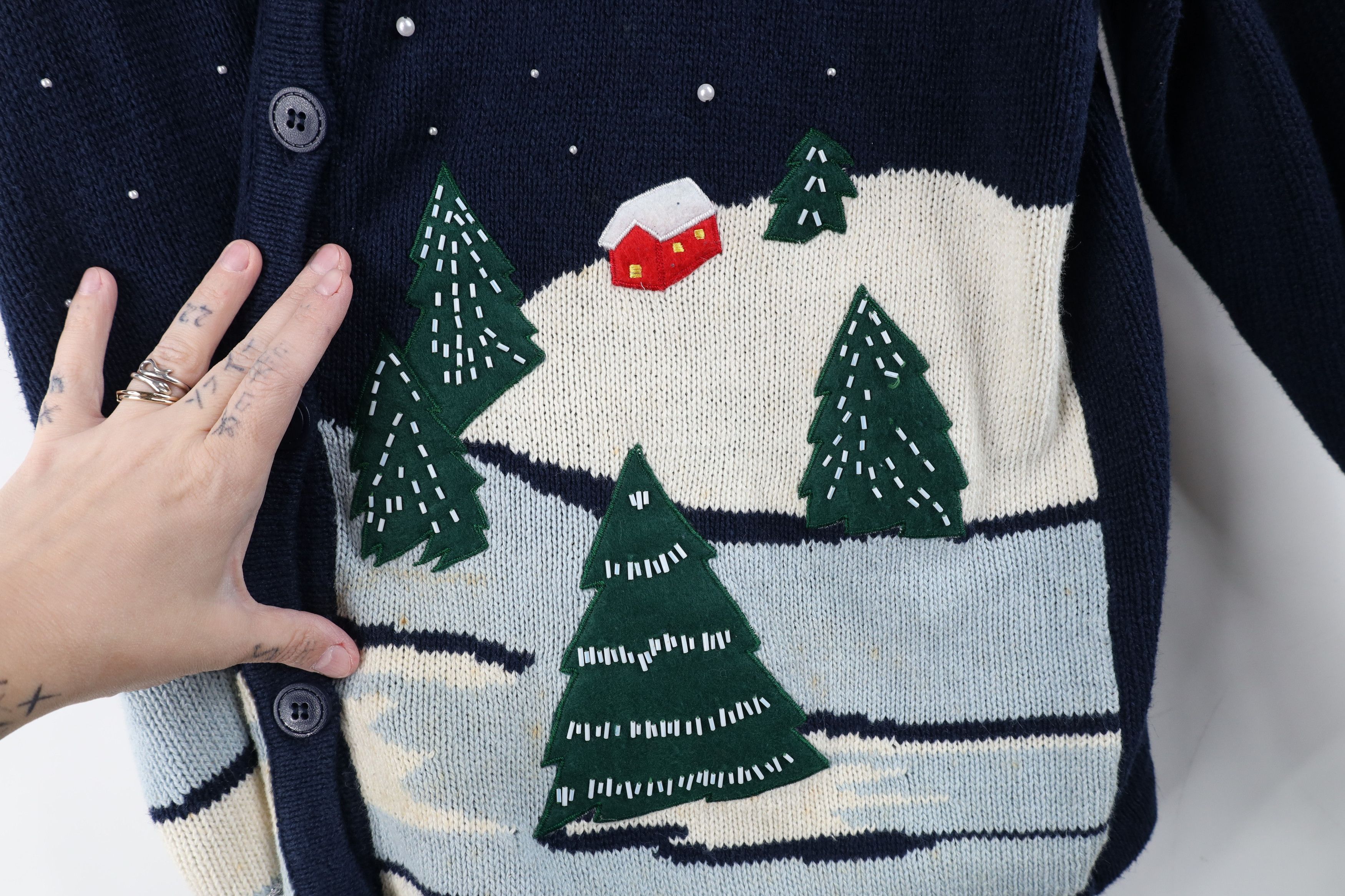 Vintage Vintage 90s Streetwear Bear All Over Print Cardigan Sweater Size XXL / US 16-18 / IT 52-54 - 10 Thumbnail
