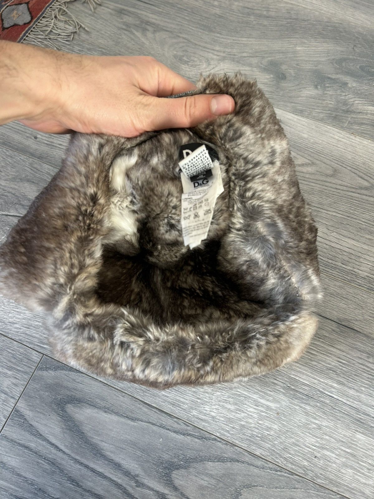 Dolce & Gabbana Dolce & Gabbana Denim & Rabbit Fur Trapper Hat Size ONE SIZE - 9 Thumbnail