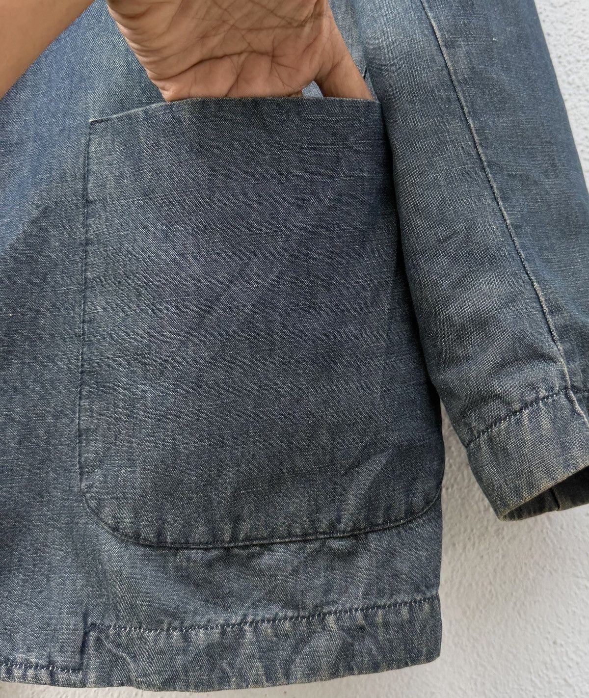 Giorgio Armani Vintage Armani Jeans Denim Blazer Dark Wash Made In Italy Size US L / EU 52-54 / 3 - 4 Thumbnail