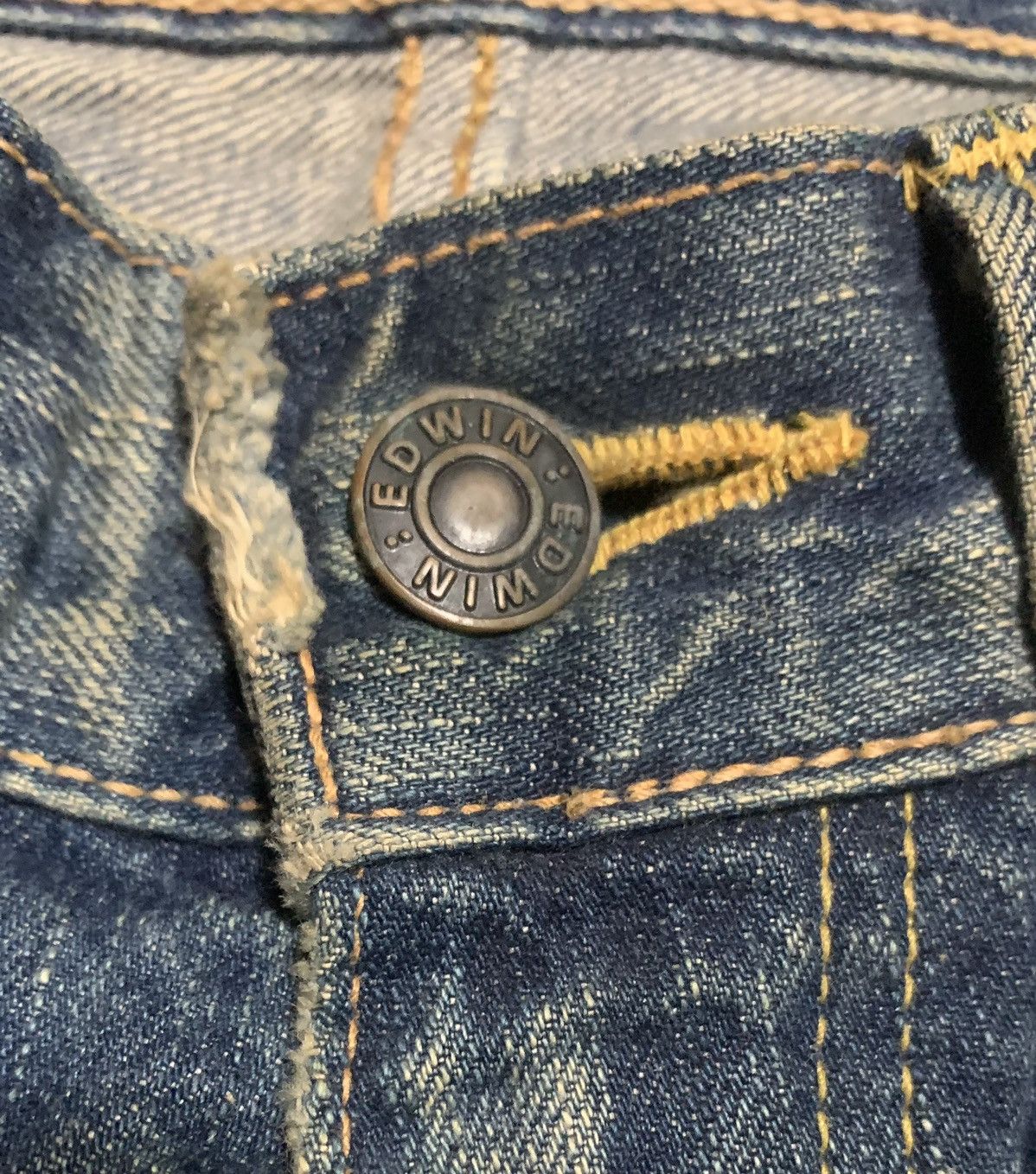 Edwin Vintage Edwin 503 Straight Leg Faded Blue Jeans Size US 30 / EU 46 - 7 Thumbnail