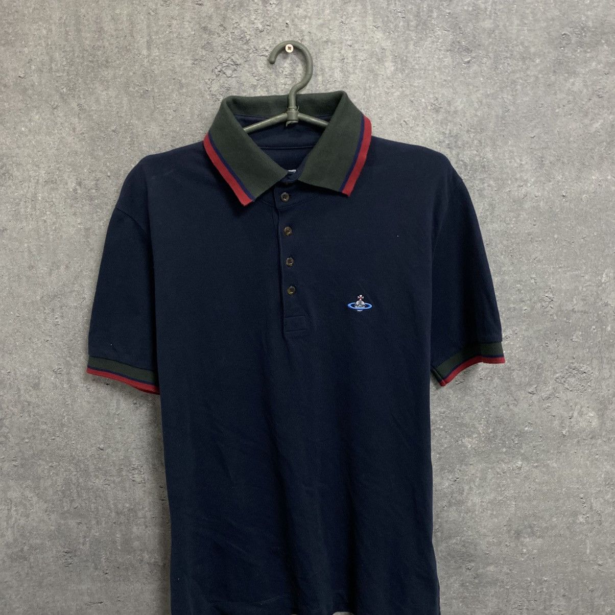 Vivienne Westwood Vivienne Westwood Polo T-Shirt Small Orb Logo Navy Size US L / EU 52-54 / 3 - 4 Thumbnail
