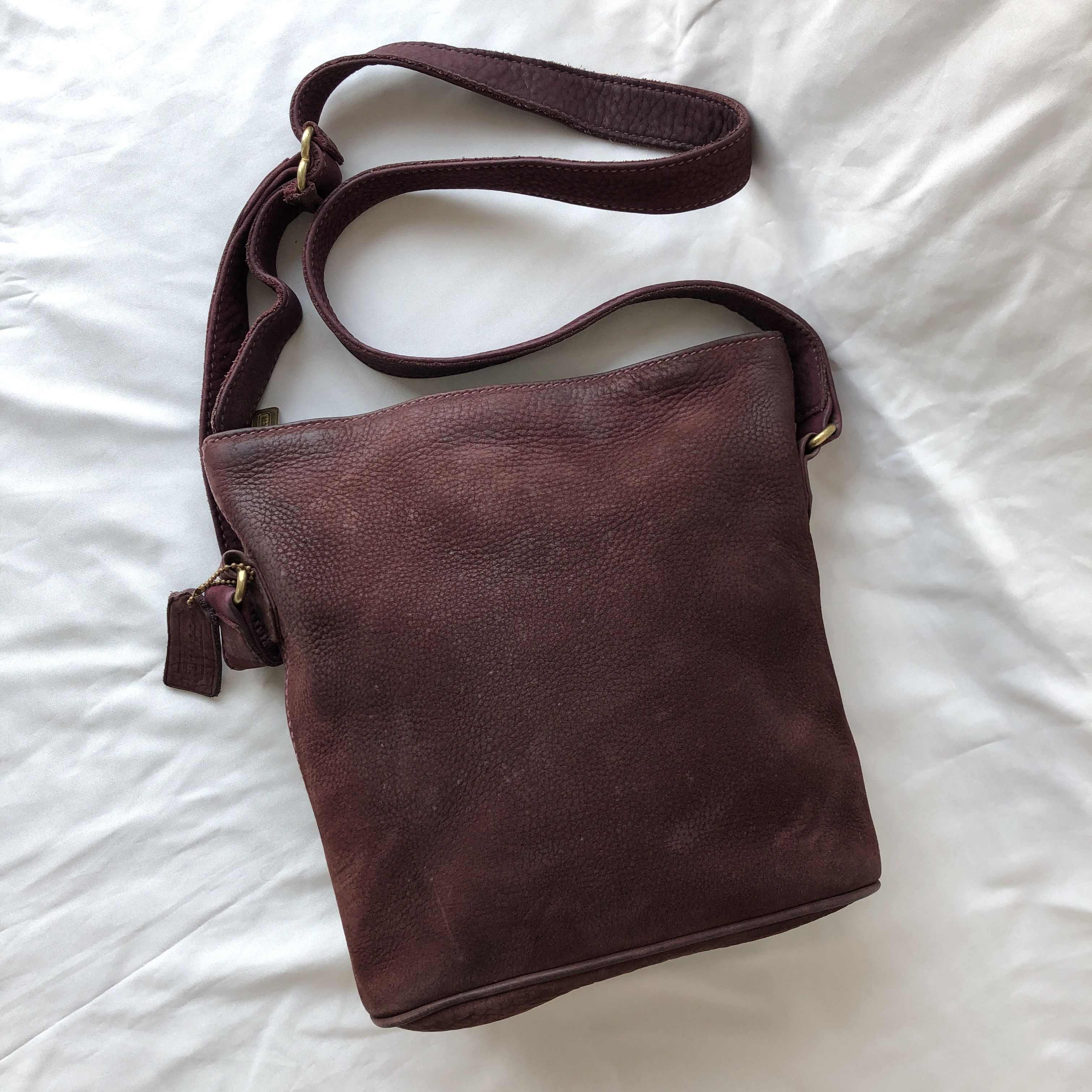 Vintage Coach Small Bucket Nubuc Bag 4933 Elderberry in Purple, Women's