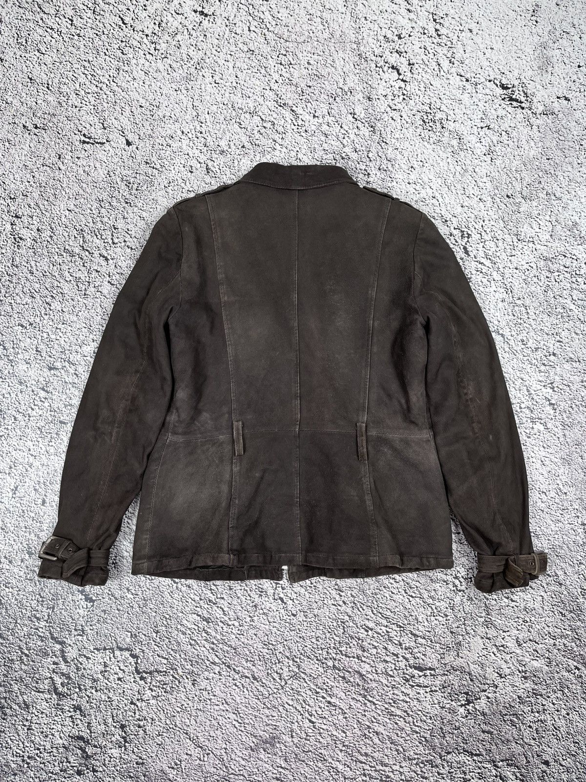 Max Mara Weekend Max Mara Suede Military Jacket Dark Brown Leather L Size L / US 10 / IT 46 - 9 Thumbnail