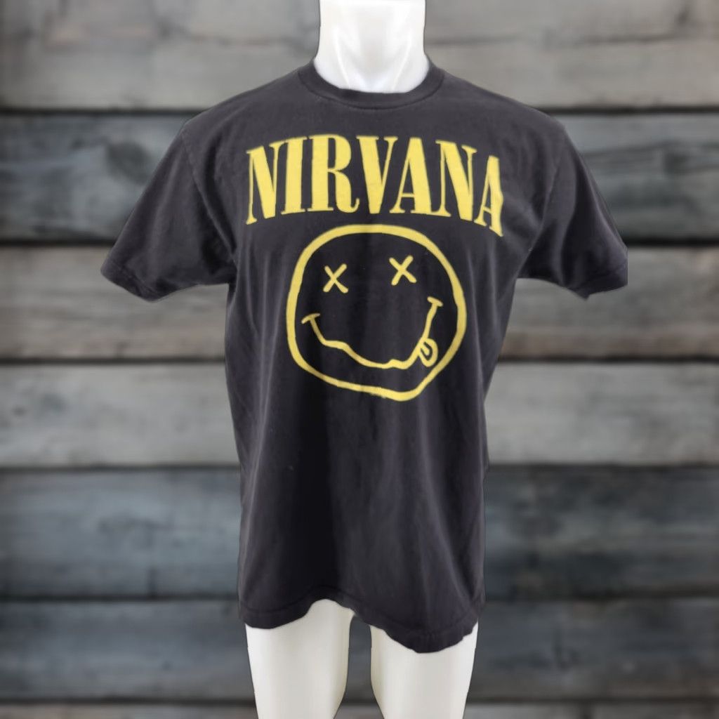 Tultex VINTAGE Nirvana Smiley Face T Shirt Tee Large Size US L / EU 52-54 / 3 - 1 Thumbnail