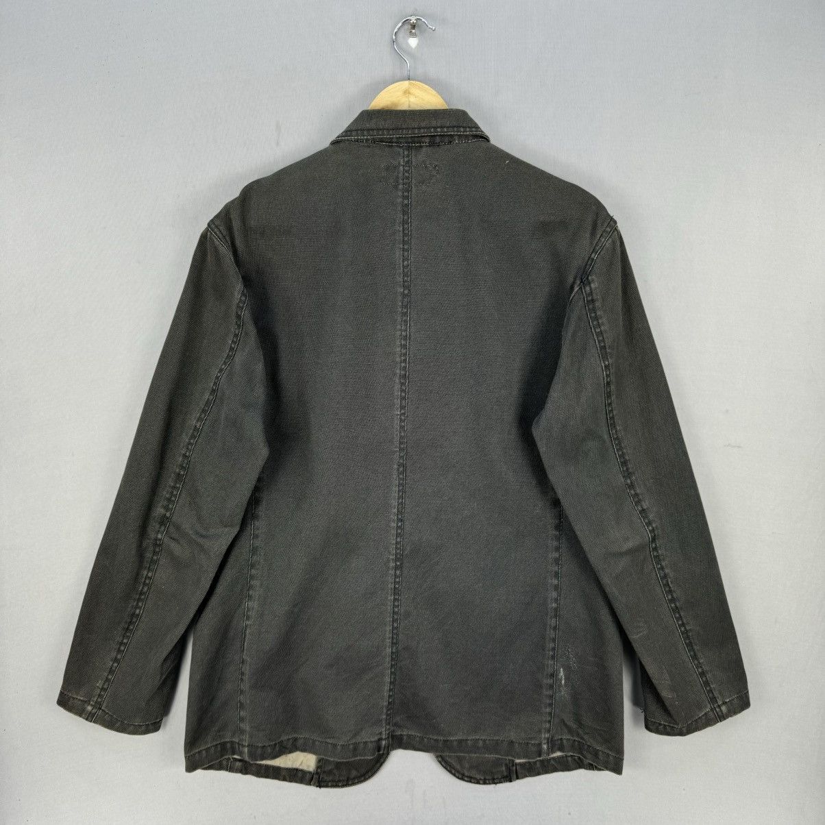 Japanese Brand N.S.T. Black Cotton Work Blazer Size US M / EU 48-50 / 2 - 4 Thumbnail