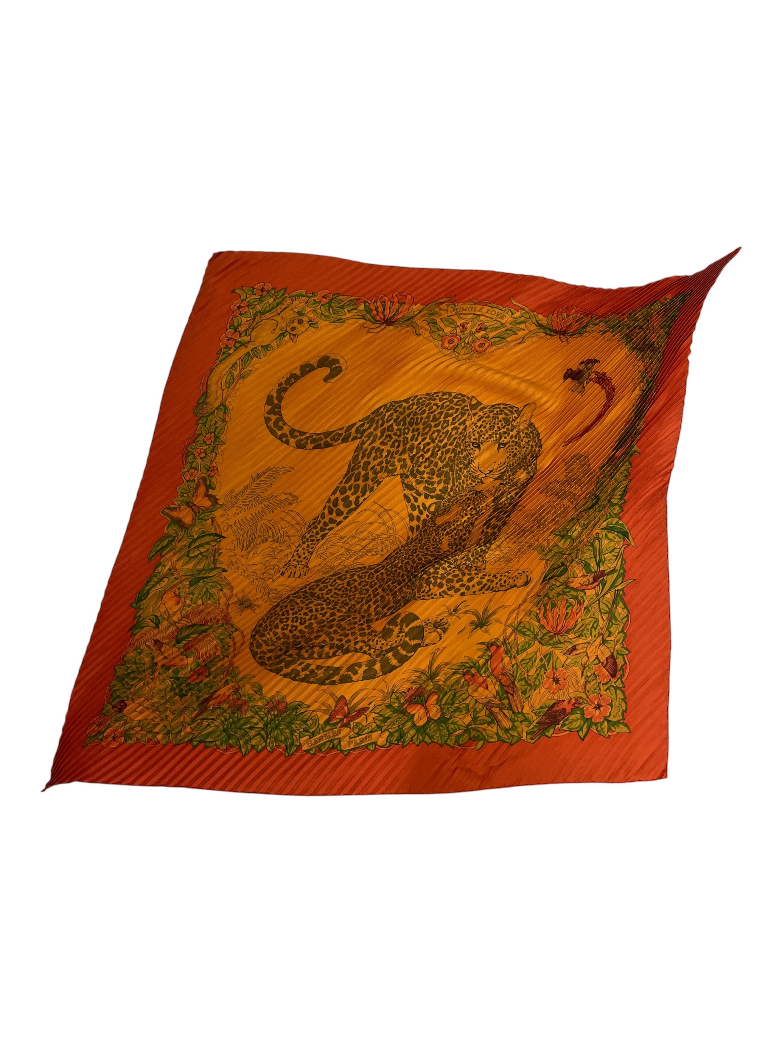 Hermes Hermes Orange Plisse Scarf Size ONE SIZE - 1 Thumbnail