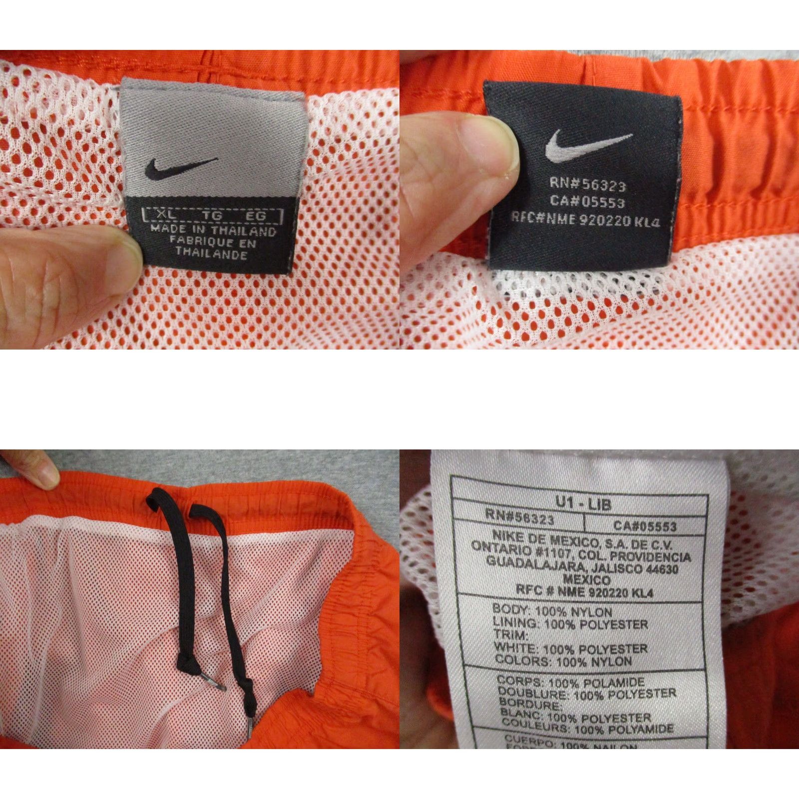 Nike Nike Swim Shorts XL Men Bathing Bottom Orange Nave Blue Colorblock Drawstring Size US 36 / EU 52 - 8 Thumbnail