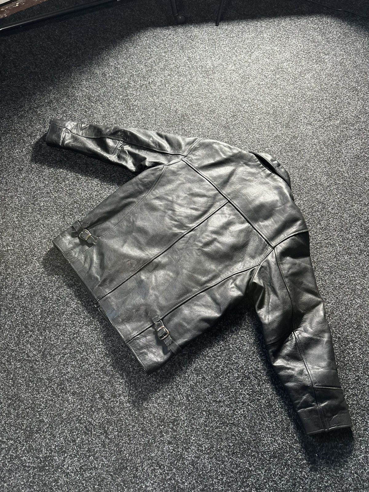 Harley Davidson × Leather 🚨Vintage 90s Leather Biker Jacket-West Style Maison Margiela Size US M / EU 48-50 / 2 - 14 Thumbnail
