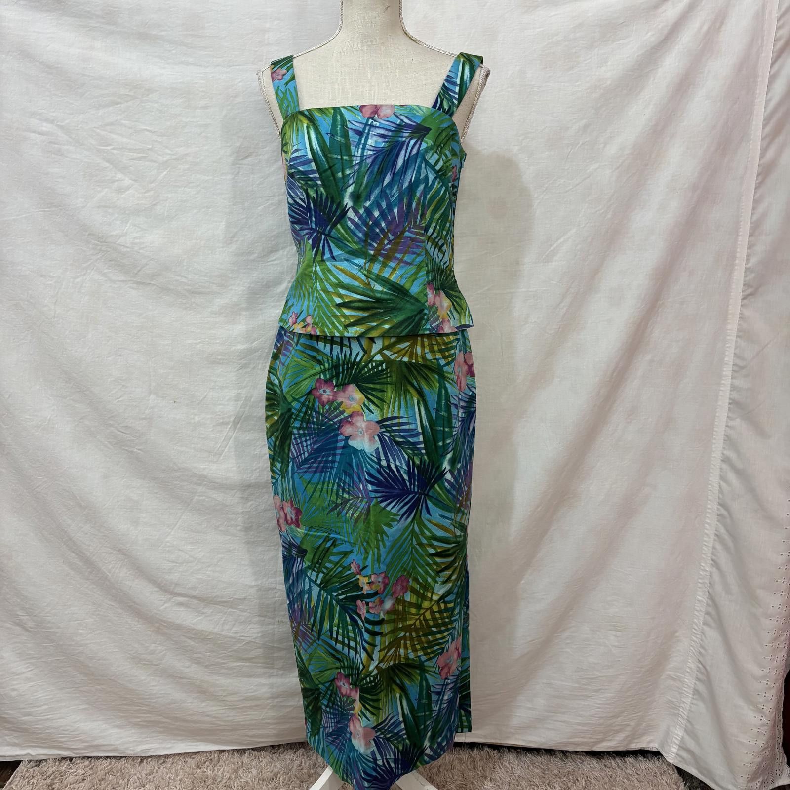 Other Vtg 90s Maggie London Hawaiian style 2 piece skirt set Size M / US 6-8 / IT 42-44 - 1 Thumbnail