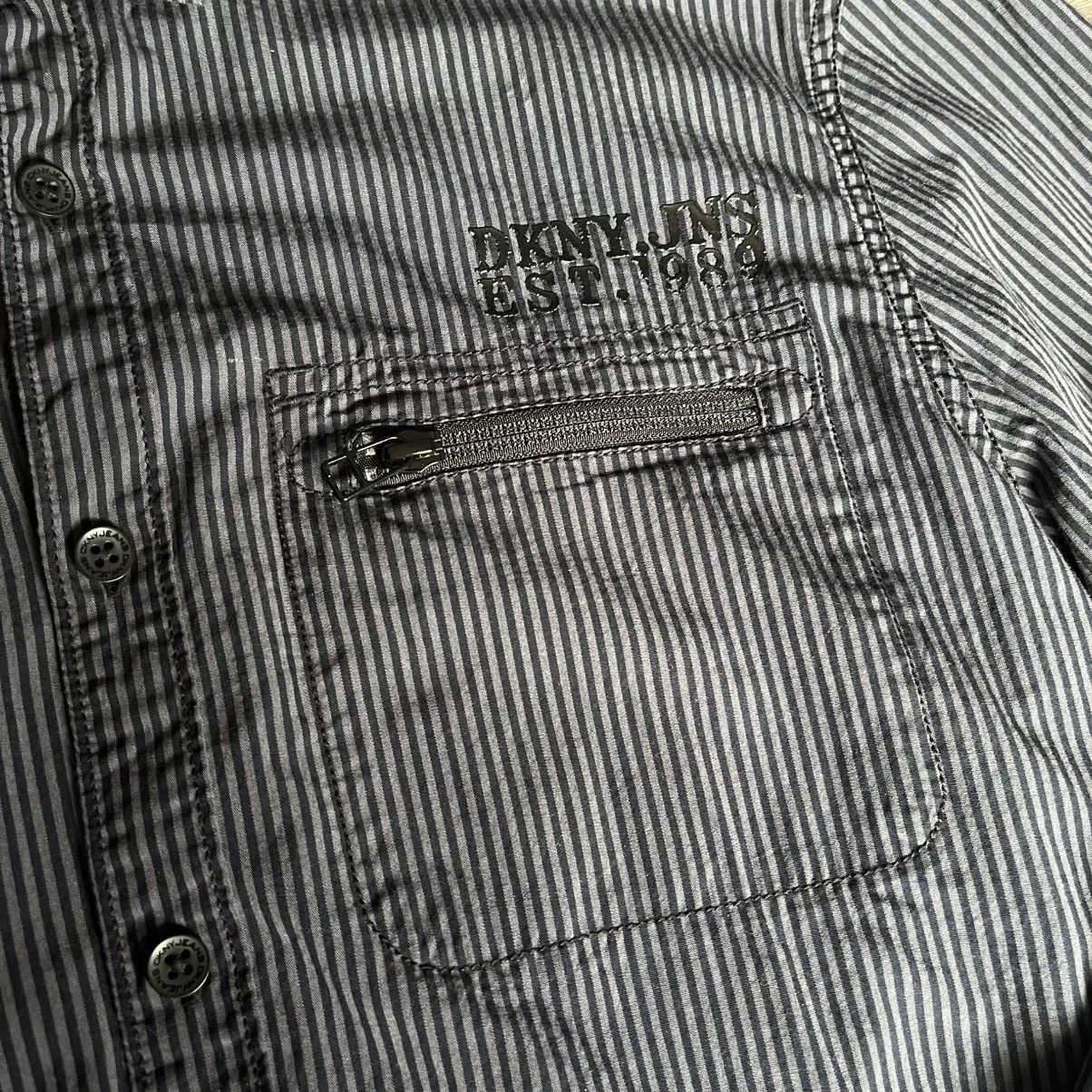 DKNY × Vintage New Vintage Y2K DKNY Jeans Stripe Navy Black Button Up Shirt Size US L / EU 52-54 / 3 - 4 Thumbnail