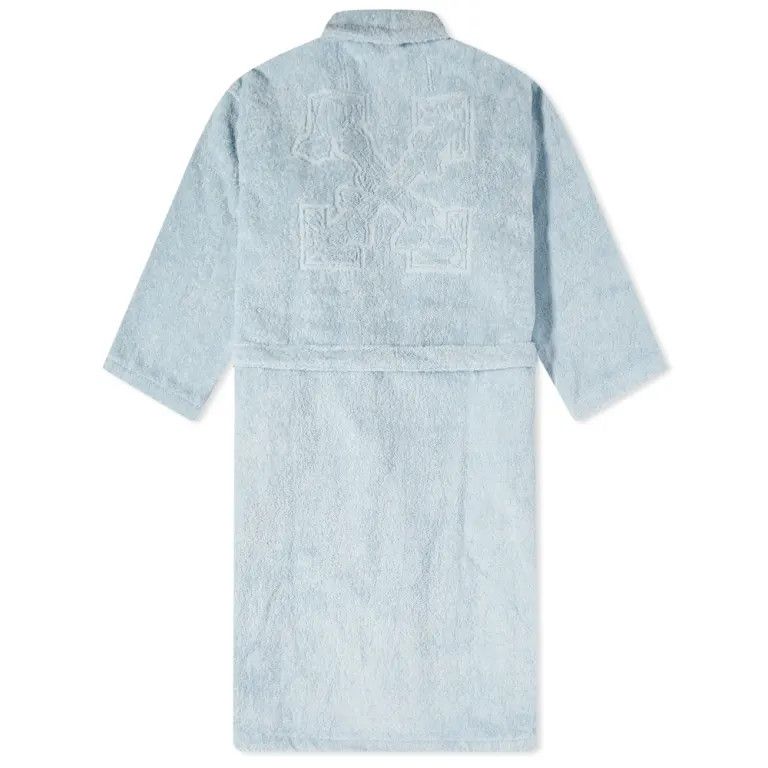Off-White o1gr1nt0425 Arrow Leaves Bathrobe in Baby Blue Size US XL / EU 56 / 4 - 2 Thumbnail