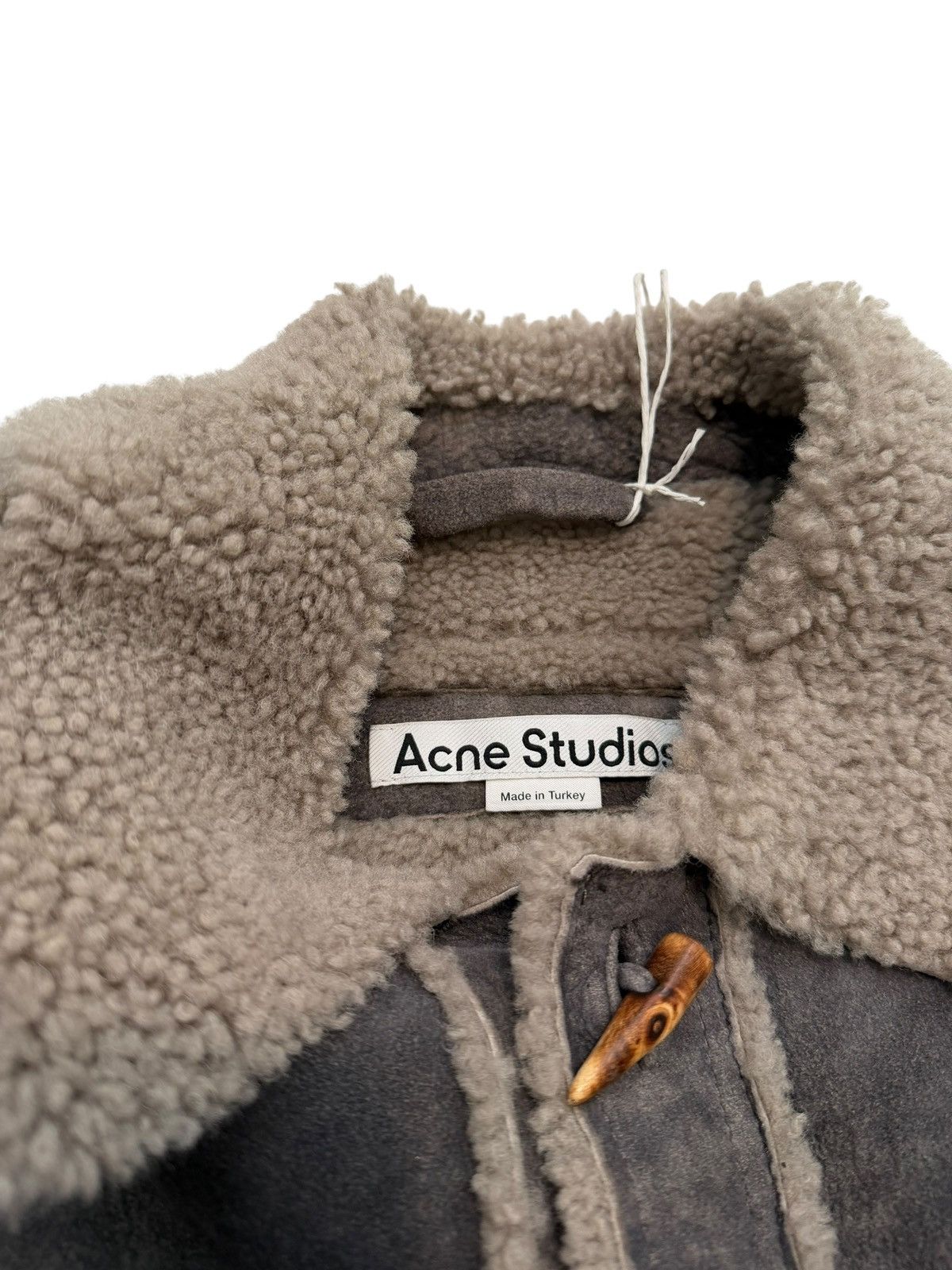 Acne Studios $3100 Gray Paneled French Lamb Shearling Jacket Size US S / EU 44-46 / 1 - 8 Thumbnail