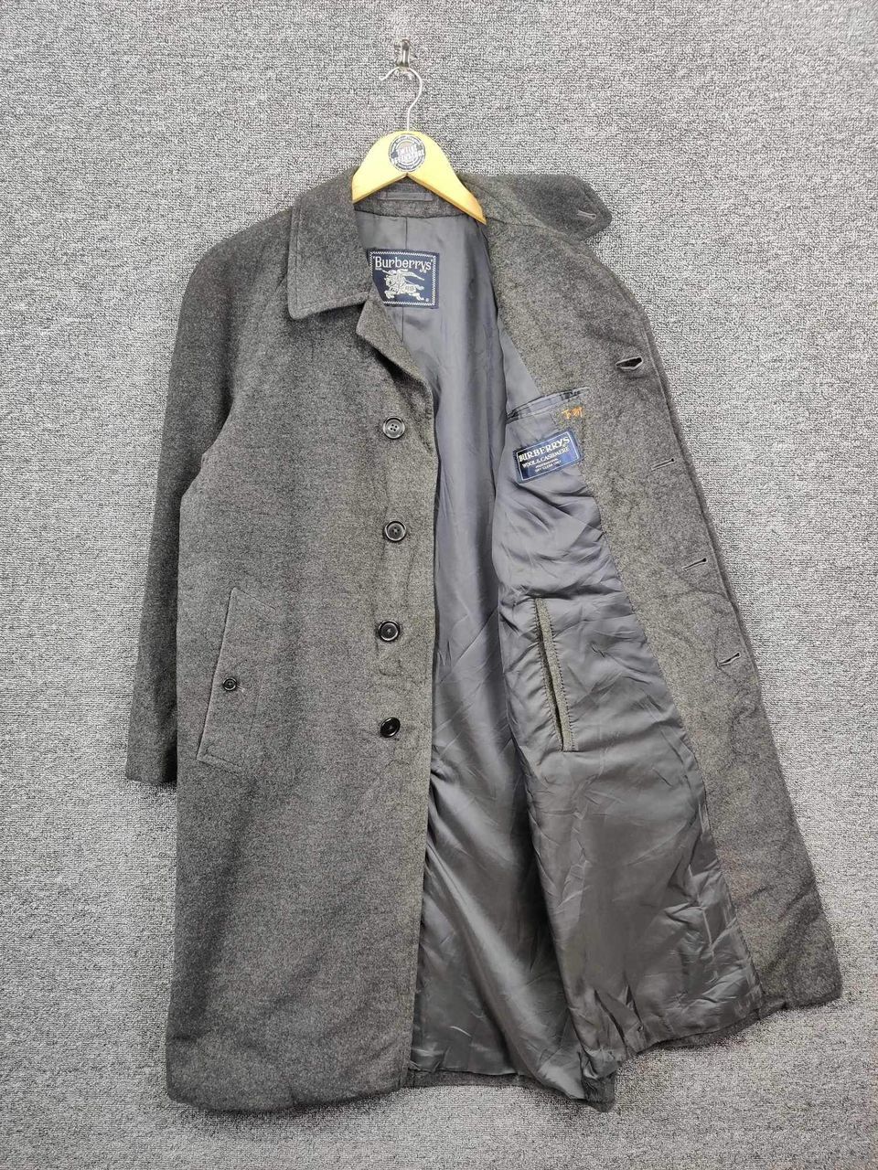 Burberry Vintage Burberrys Herringbone Wool Long Coat Size US L / EU 52-54 / 3 - 7 Thumbnail