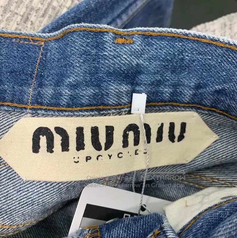 Miu Miu Miu Miu Women's Dark Blue Cotton Jeans . Size 27" / US 4 / IT 40 - 4 Thumbnail