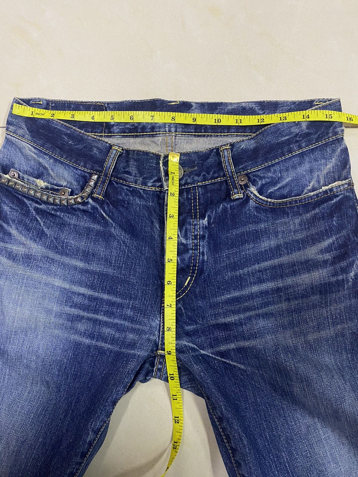 Hysteric Glamour Hysteric Glamour Studded Ripped Flared Denim Size US 31 - 14 Thumbnail
