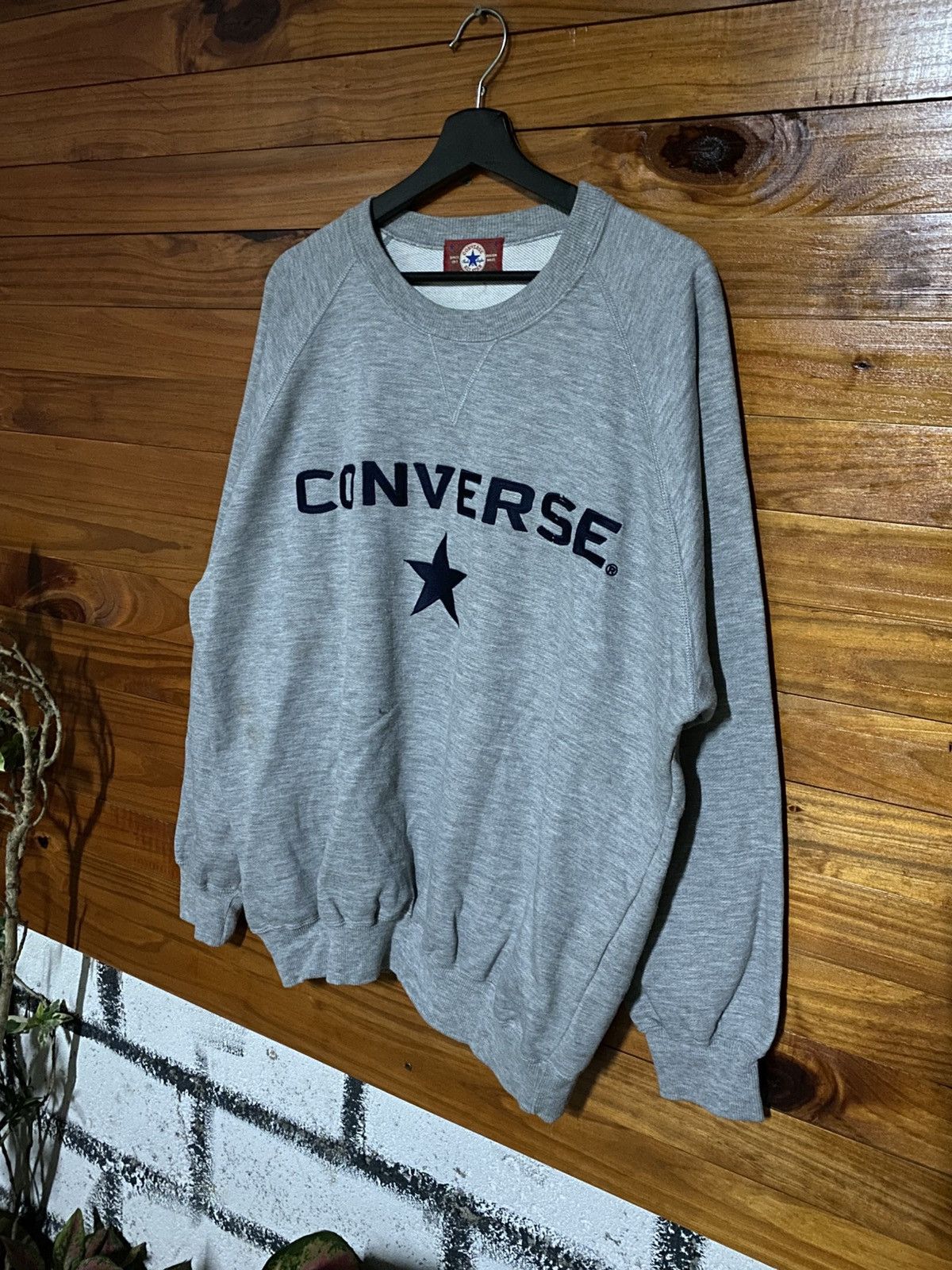 Converse Vintage Converse All Star Crewneck Sweatshirt – 1990s Grey Size US XXL / EU 58 / 5 - 4 Thumbnail