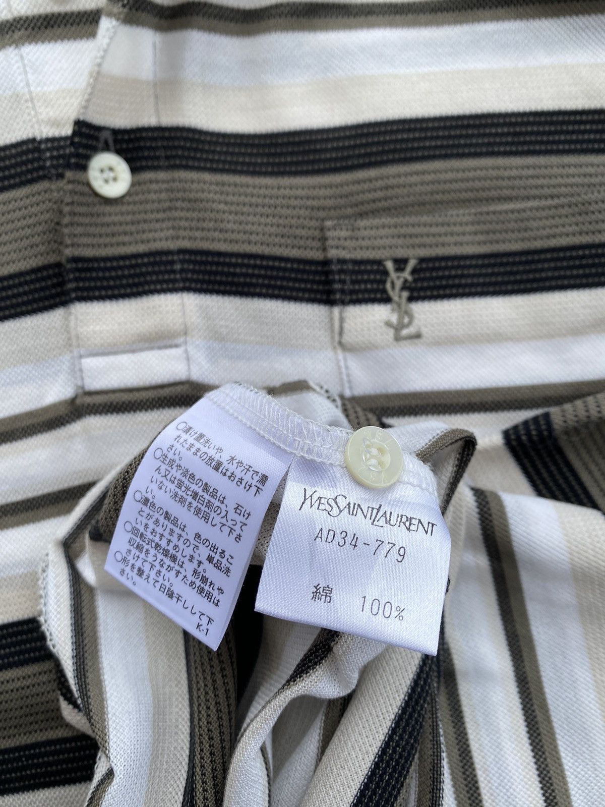 Yves Saint Laurent Rare Vintage YSL Yves Saint Laurent Small Spellout Shirt Size US M / EU 48-50 / 2 - 12 Thumbnail
