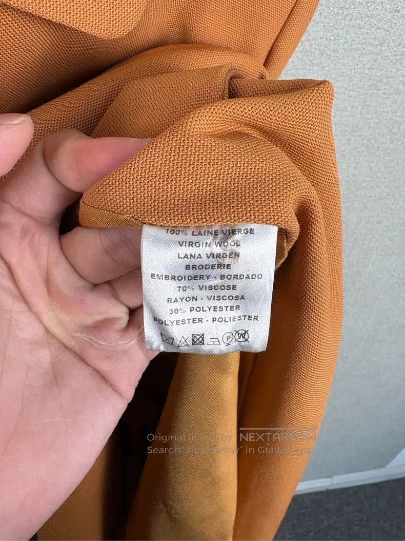 Hermes Hermes Orange Embroidered Letter Logo Jacket Size S / US 4 / IT 40 - 5 Thumbnail