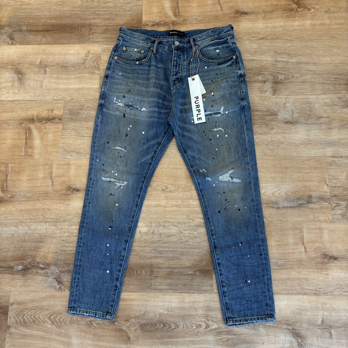Purple Brand Purple Brand Paint Splatter Jeans Size 31 Size US 31 - 1 Thumbnail