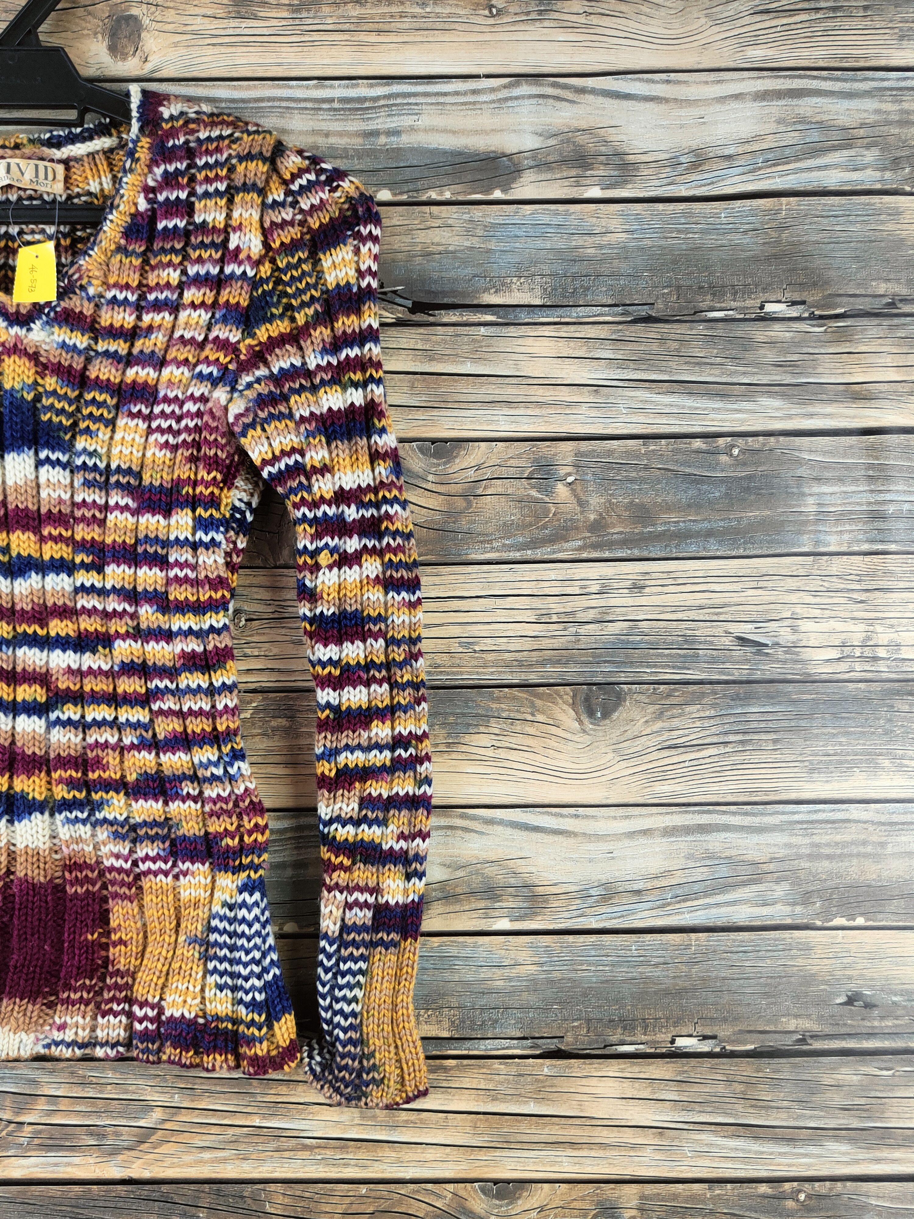 Hanae Mori DL Hanae Mori-Vivid Mix Knitwear Sweatshirts #46-573 Size S / US 4 / IT 40 - 5 Thumbnail