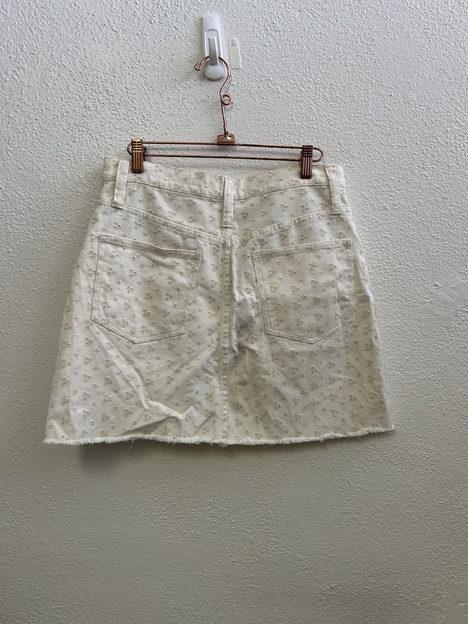 Madewell NWT MADEWELL WHITE BOHO RIGID DENIM A LINE SKIRT SIZE 28 Size 28" / US 6 / IT 42 - 7 Thumbnail
