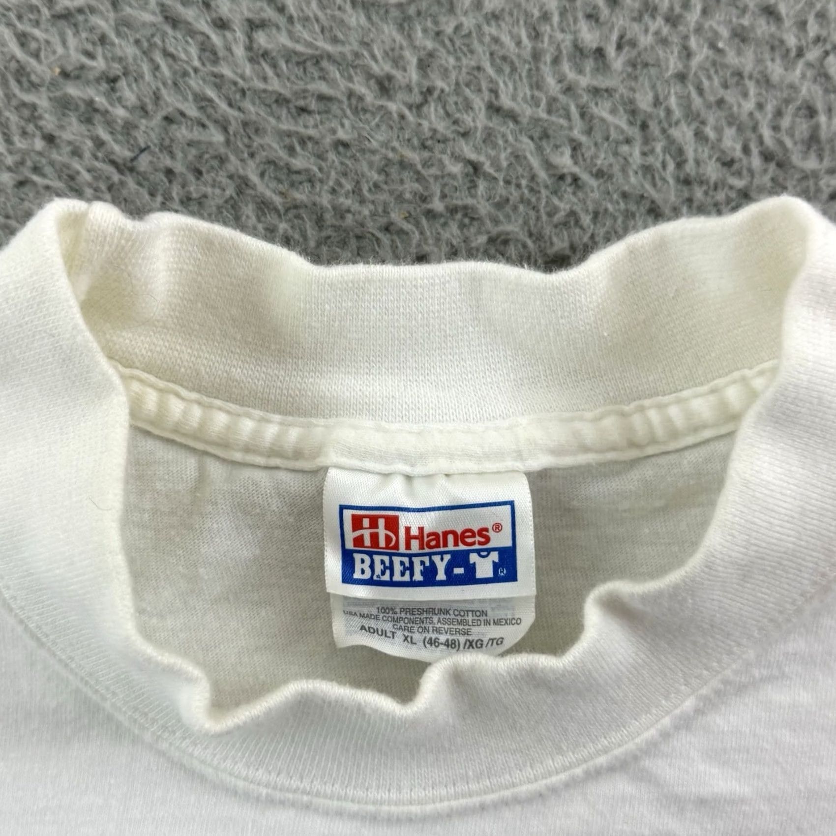 Hanes VINTAGE Hanes Beefy-T Ironman Triathlon Shirt Mens XL White Short Sleeve Crew Neck 90s USA Racing Size US XL / EU 56 / 4 - 6 Thumbnail