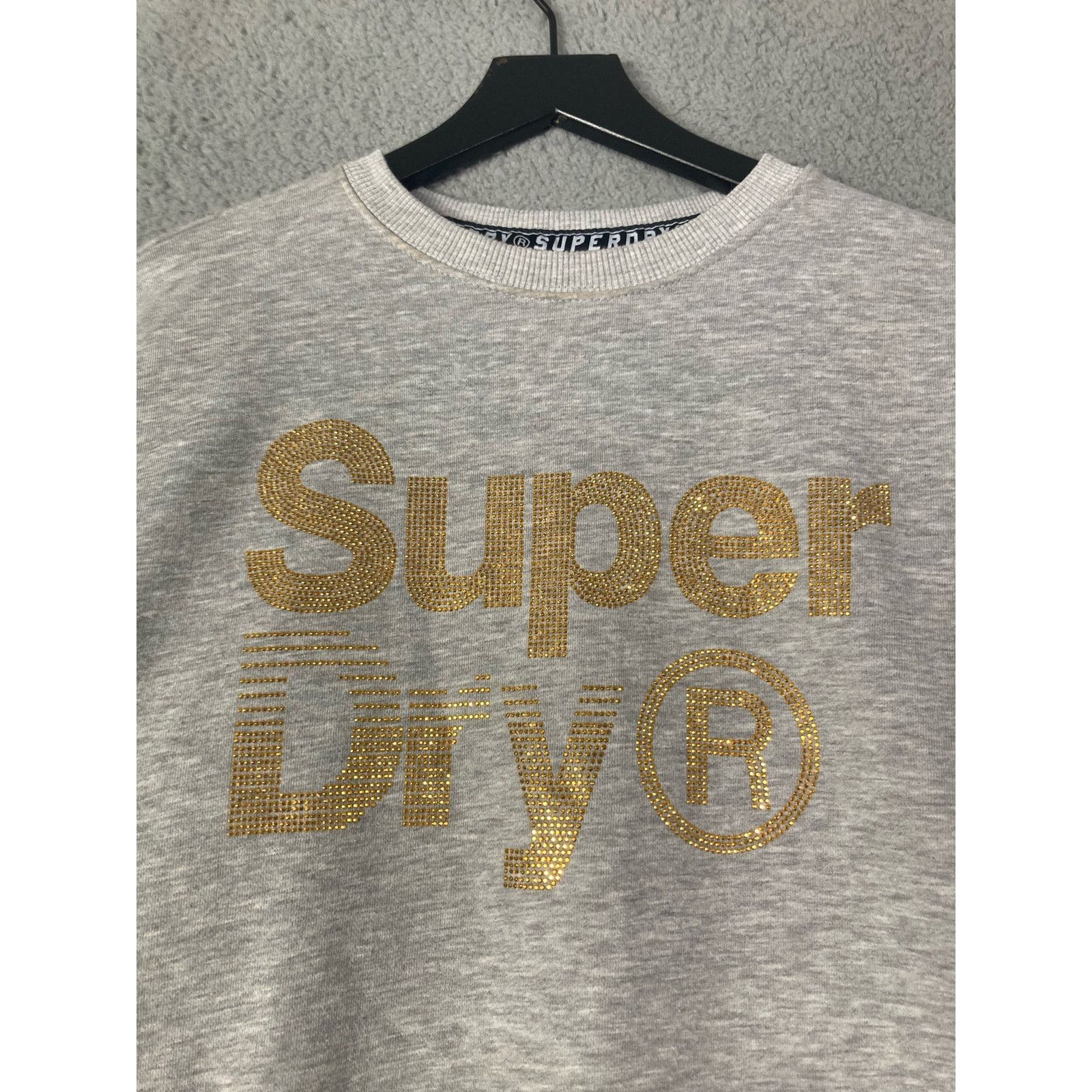 Superdry Superdry Women's S Gray Sparkle Crewneck Sweatshirt Size S / US 4 / IT 40 - 7 Thumbnail