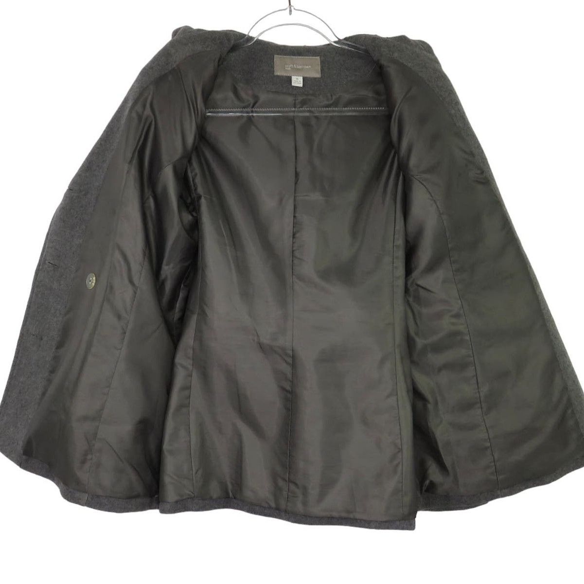 Croft & Barrow Croft & Barrow Gray Double-Breasted Wool Peacoat Medium Size M / US 6-8 / IT 42-44 - 3 Thumbnail