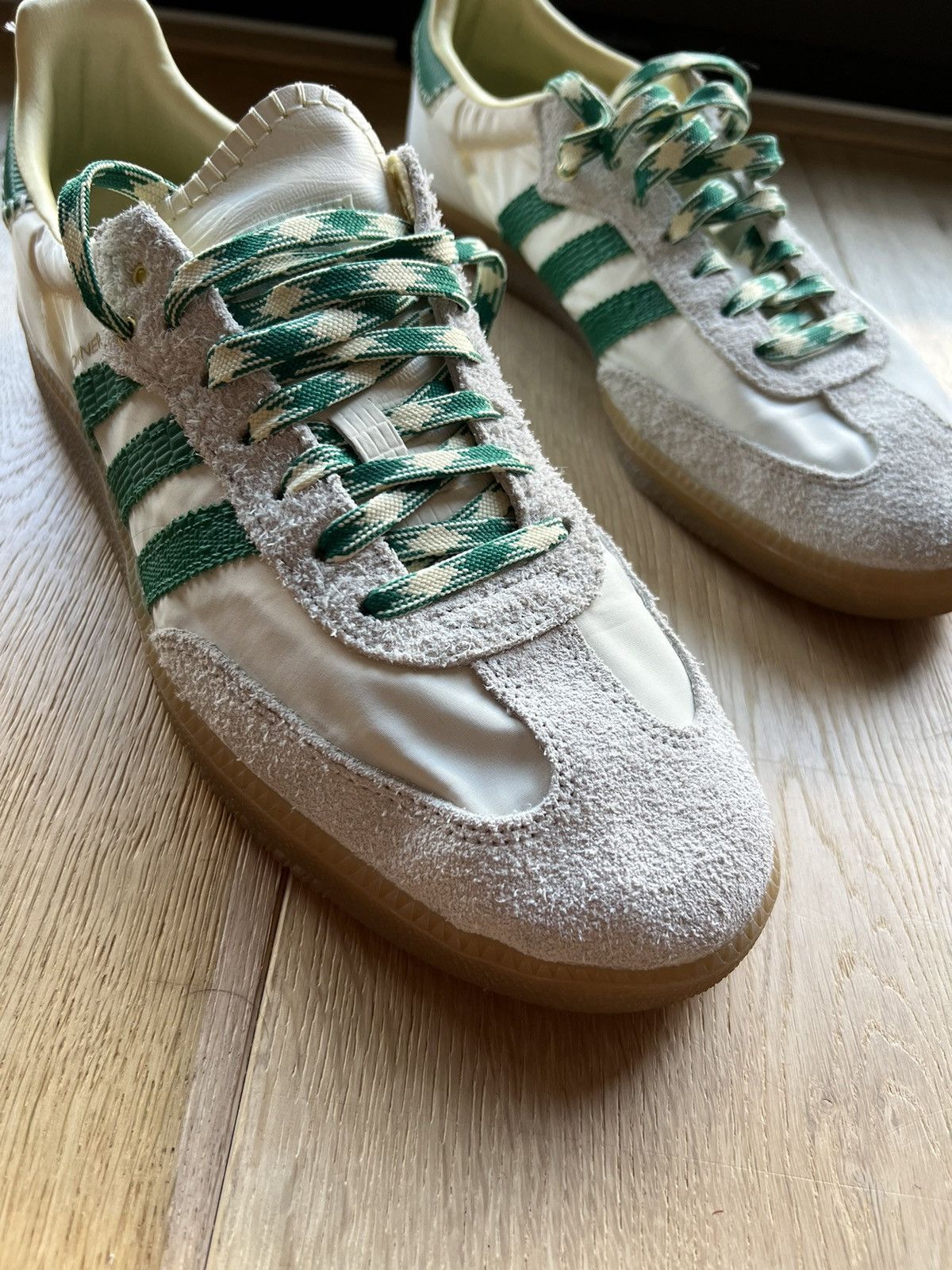 Adidas × Wales Bonner Adidas x Wales Bonner Samba ‘Cream White Bold Green’ Size US 12.5 / EU 45-46 - 1 Thumbnail