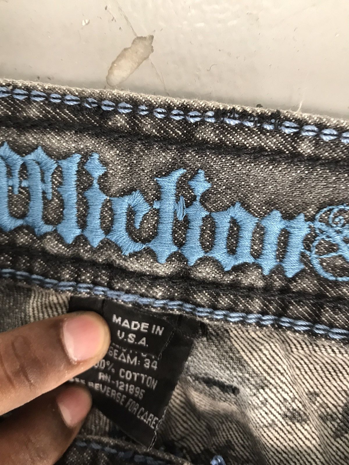 Affliction × Southpole × Vintage Crazy vintage affliction gray skull distressed denim Size US 36 / EU 52 - 6 Thumbnail