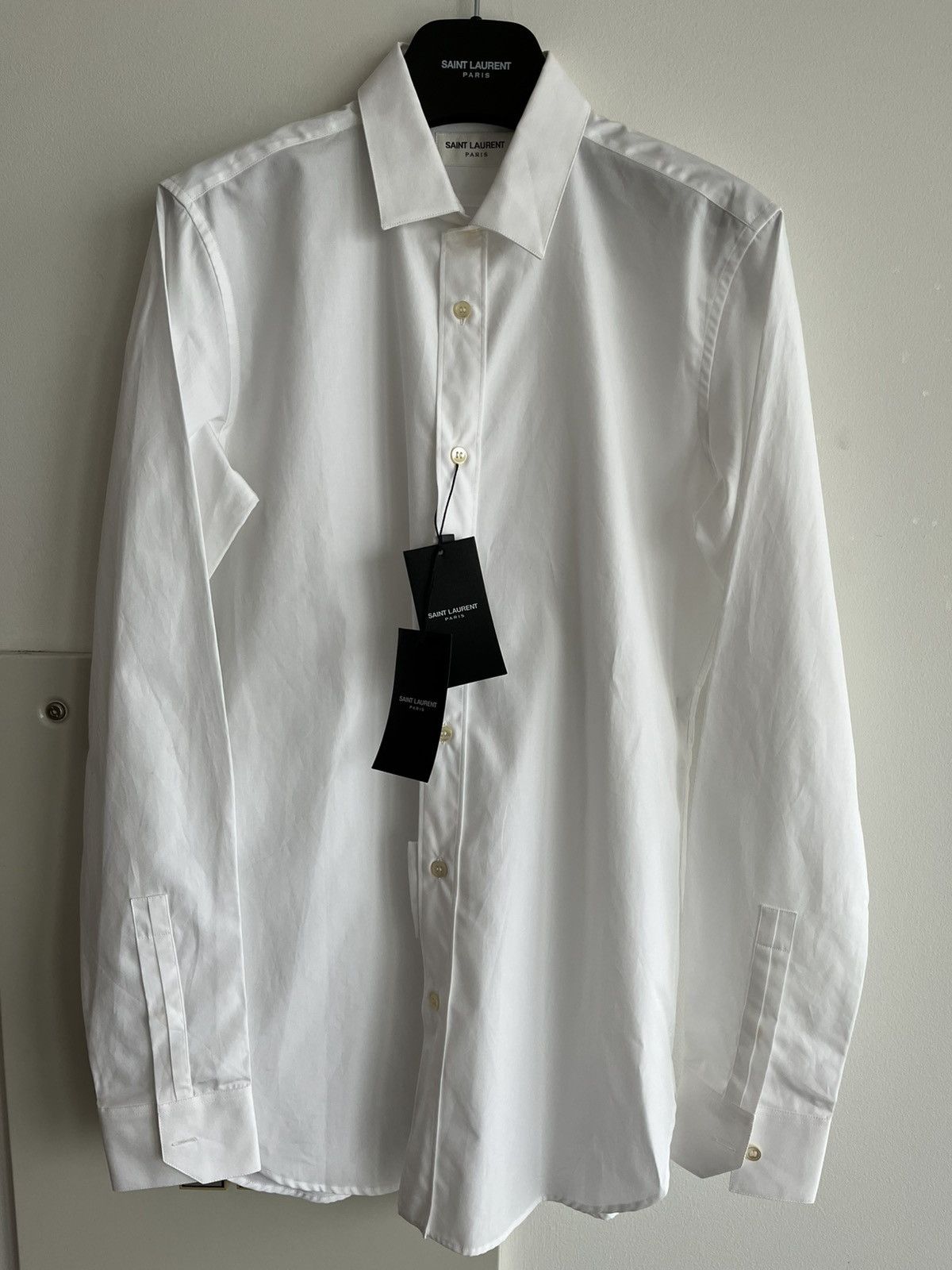 Hedi Slimane × Saint Laurent Paris × Yves Saint Laurent Super Rare Brand New Yves Hedi Skinny Collar Dressy Shirt Size US M / EU 48-50 / 2 - 19 Thumbnail