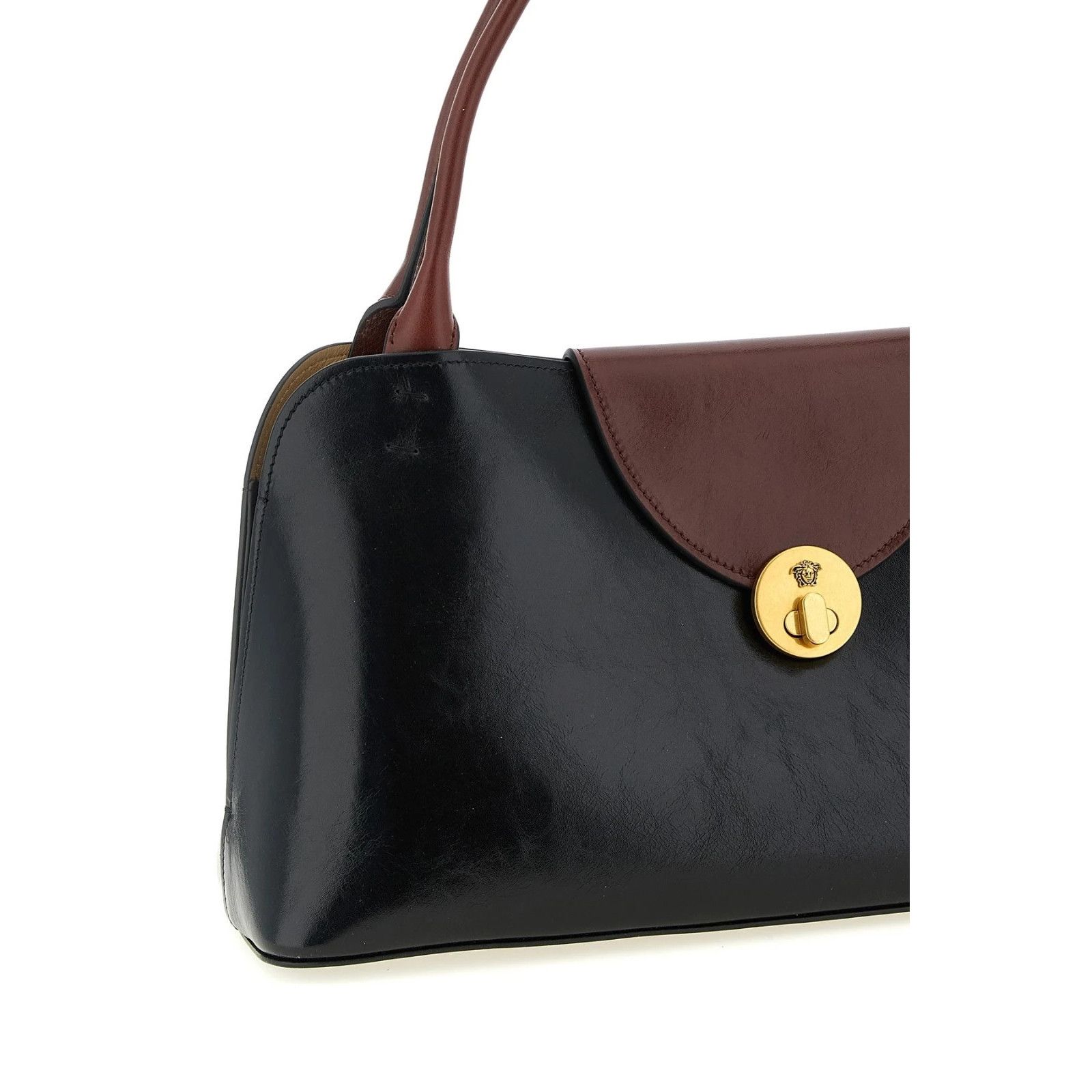 Versace VERSACE Vivian Medium Black Patent Leather Shoulder Bag New Size ONE SIZE - 3 Thumbnail