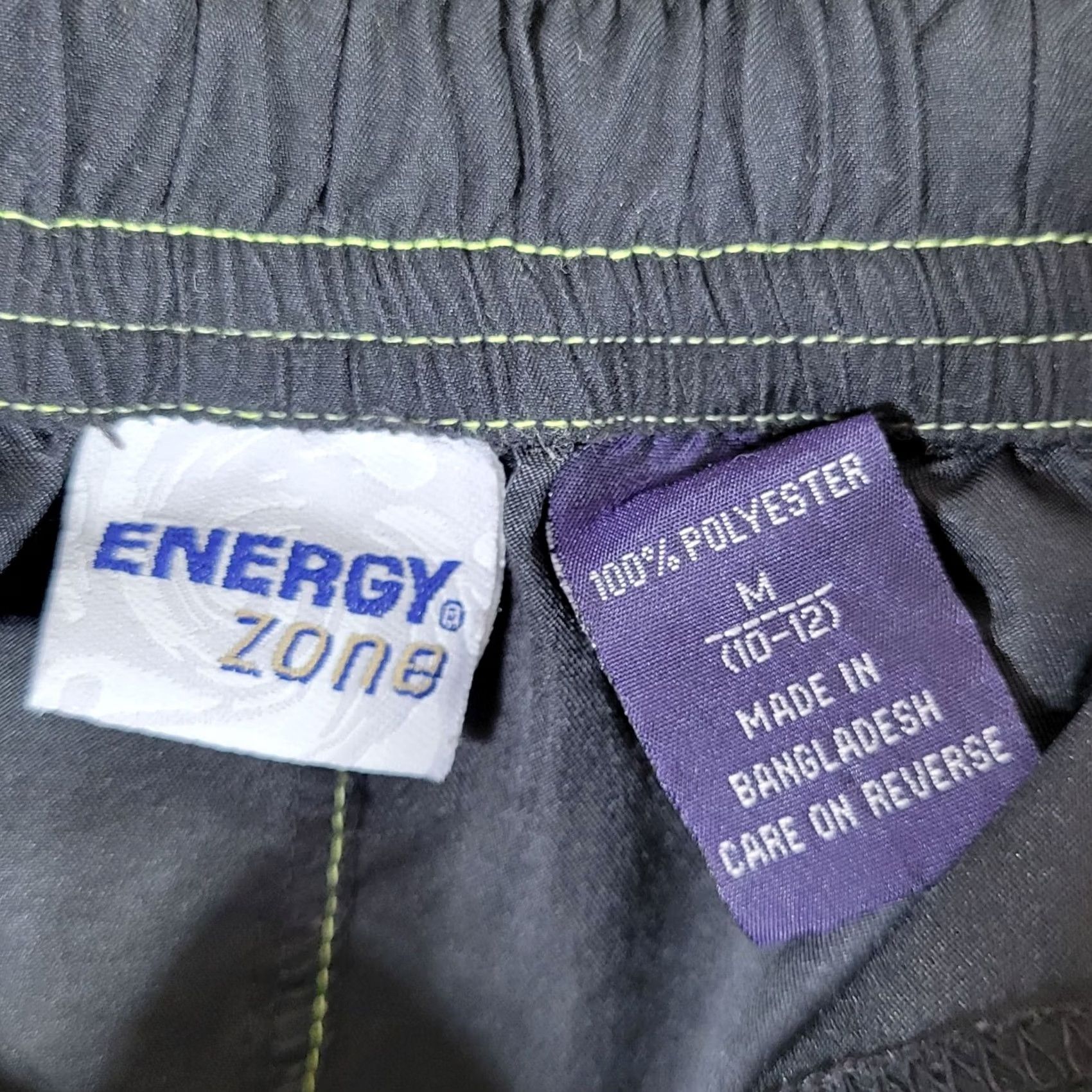 Vintage Energy Zone Womens Athletic Swim Shorts M Black White Neon Green Shorts Ladies Activewear 0 Size 32" / US 10 / IT 46 - 3 Thumbnail