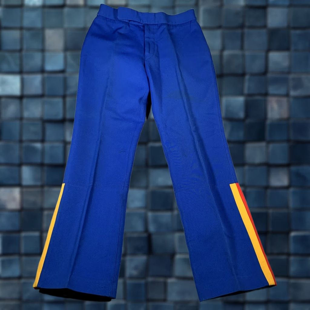 Vintage Edelweiss Pants 32 Blue Stripe Stirrup Zip Pocket Uniform Innsbruck Mens Size US 32 / EU 48 - 1 Thumbnail