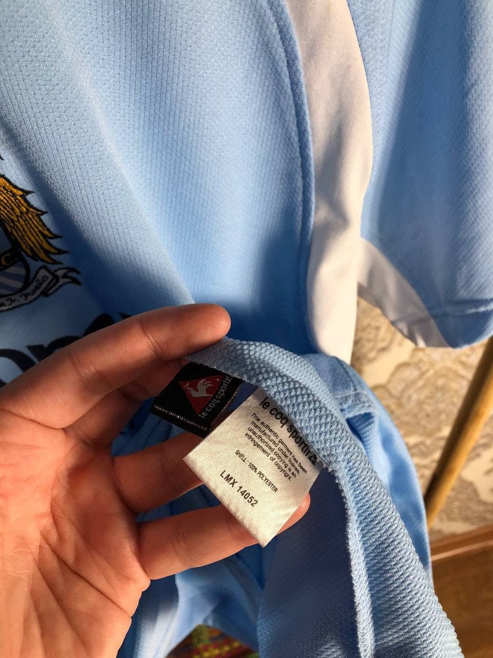Le Coq Sportif VINTAGE MANCHESTER CITY RETRO SOCCER JERSEY ENGLAND Y2K 90s Size US M / EU 48-50 / 2 - 7 Thumbnail