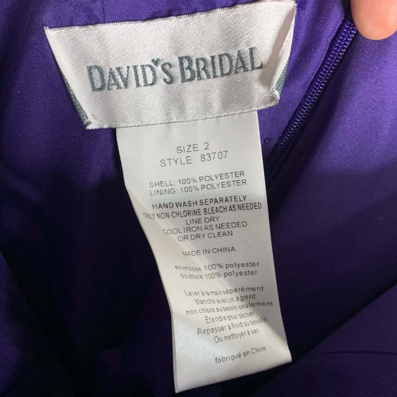 Other David's Bridal Bridesmaid Dress Size 2 Size XS / US 0-2 / IT 36-38 - 3 Thumbnail