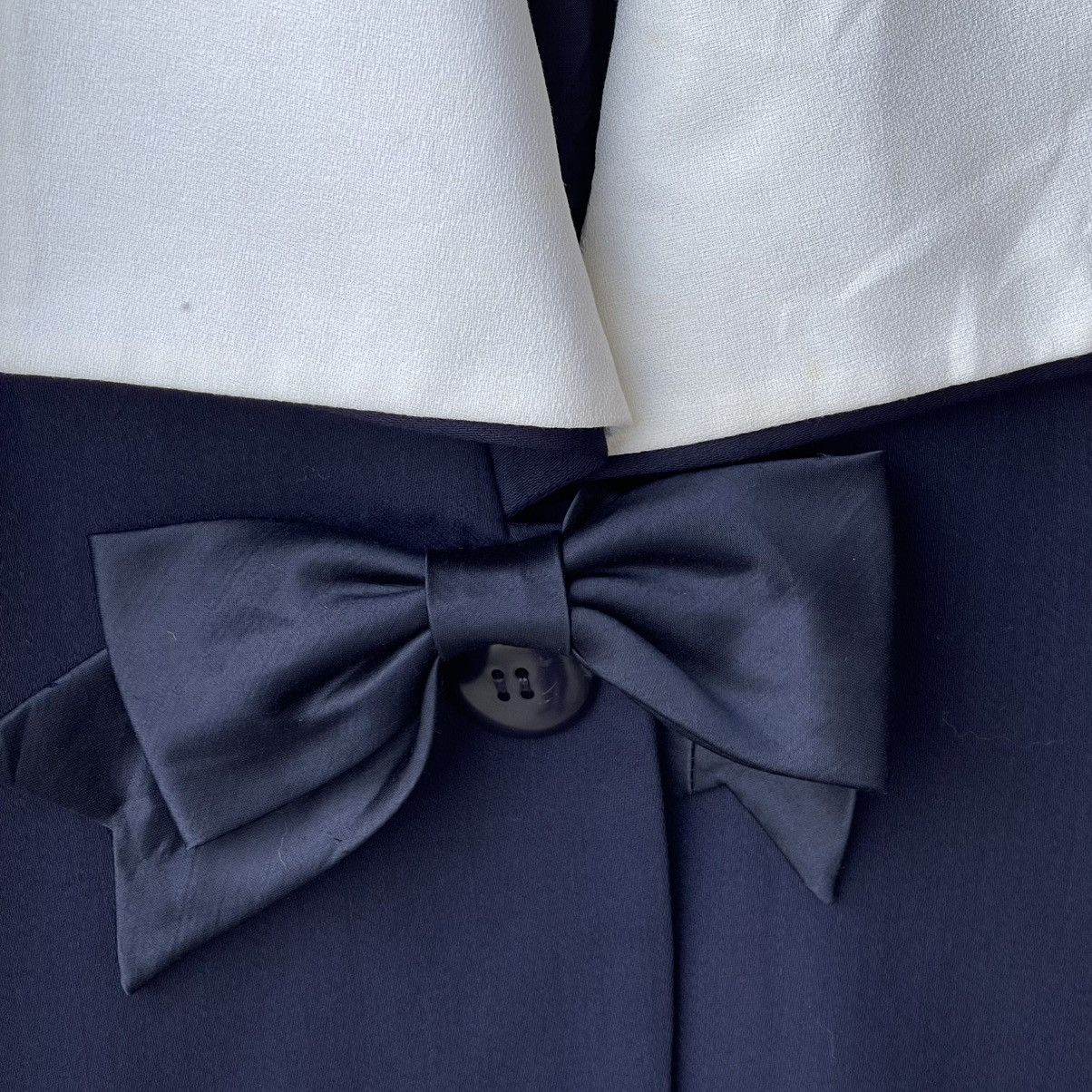 Christian Dior Monsieur F/W12 Christian Dior Contrast Puritan Collar Bow Blazer Size M / US 6-8 / IT 42-44 - 5 Thumbnail