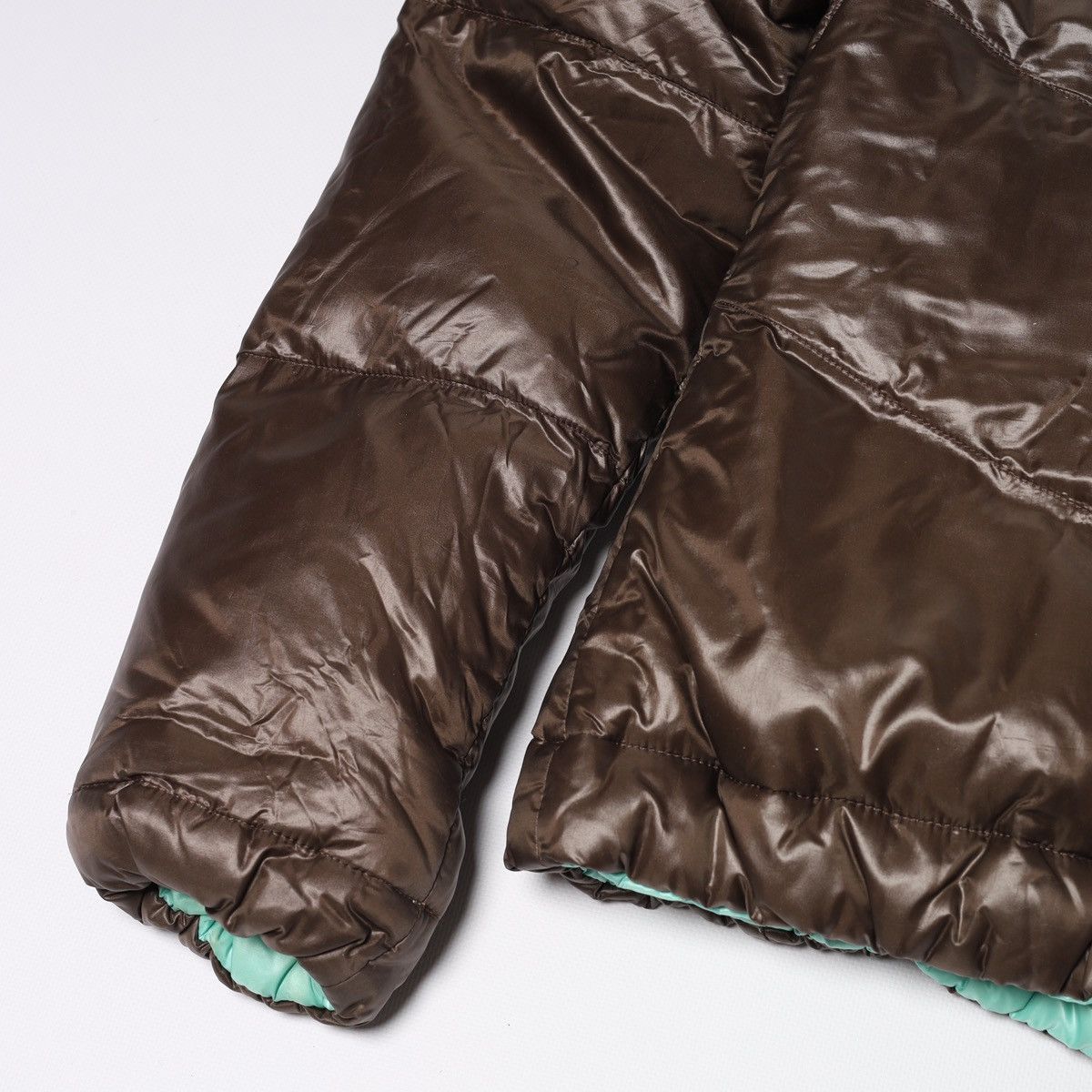 KJUS Kjus Reversible Down Puffer Jacket Brown Light Blue Ski Snow Size L / US 10 / IT 46 - 12 Thumbnail