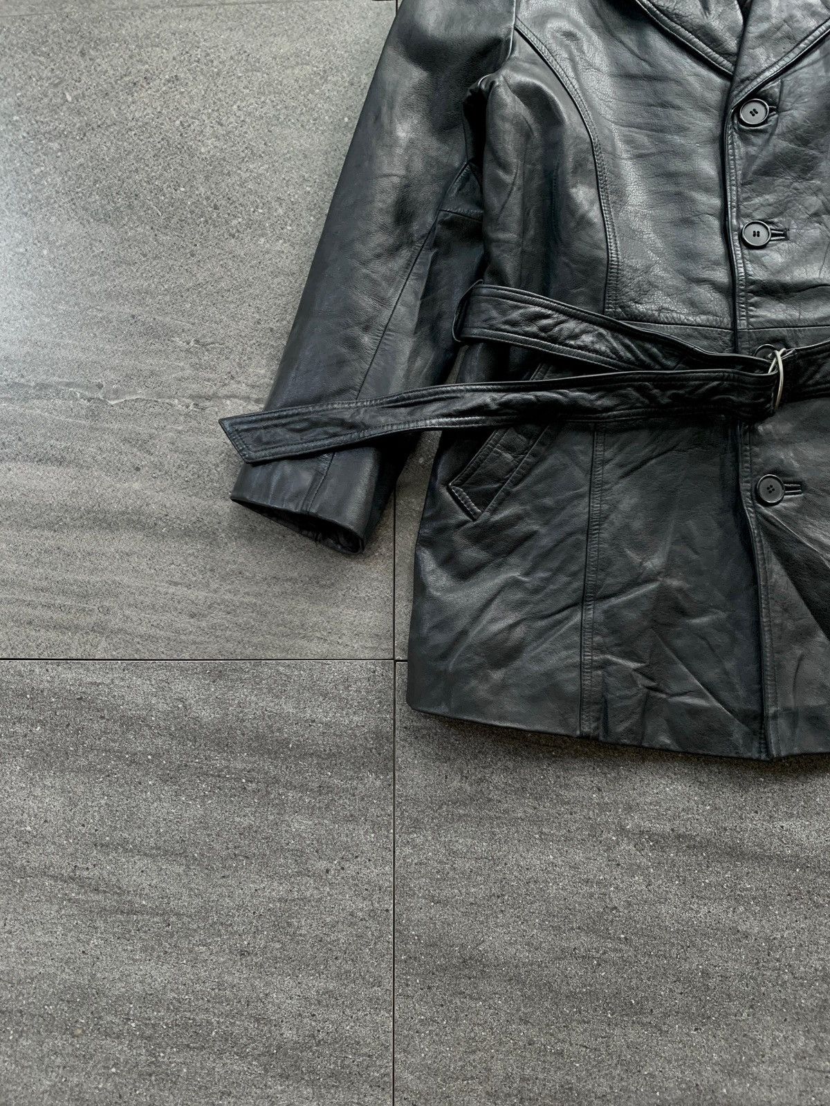 Comme des Garcons Homme FREE TAX! 2000s Leather Belted Blazer Jacket Size US M / EU 48-50 / 2 - 4 Thumbnail